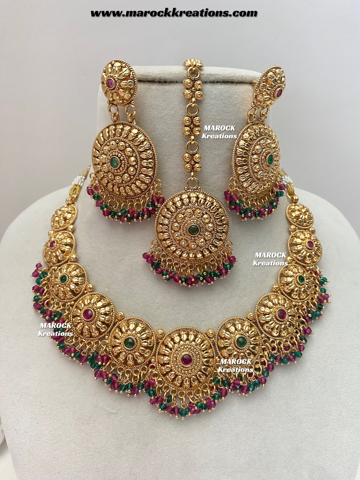 Roxana Premium Quality Gold Plated necklace set