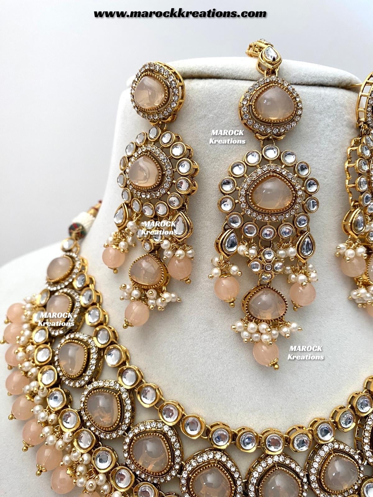 Harsha Premium Quality Kundan and Monalisa stone Statement Necklace set