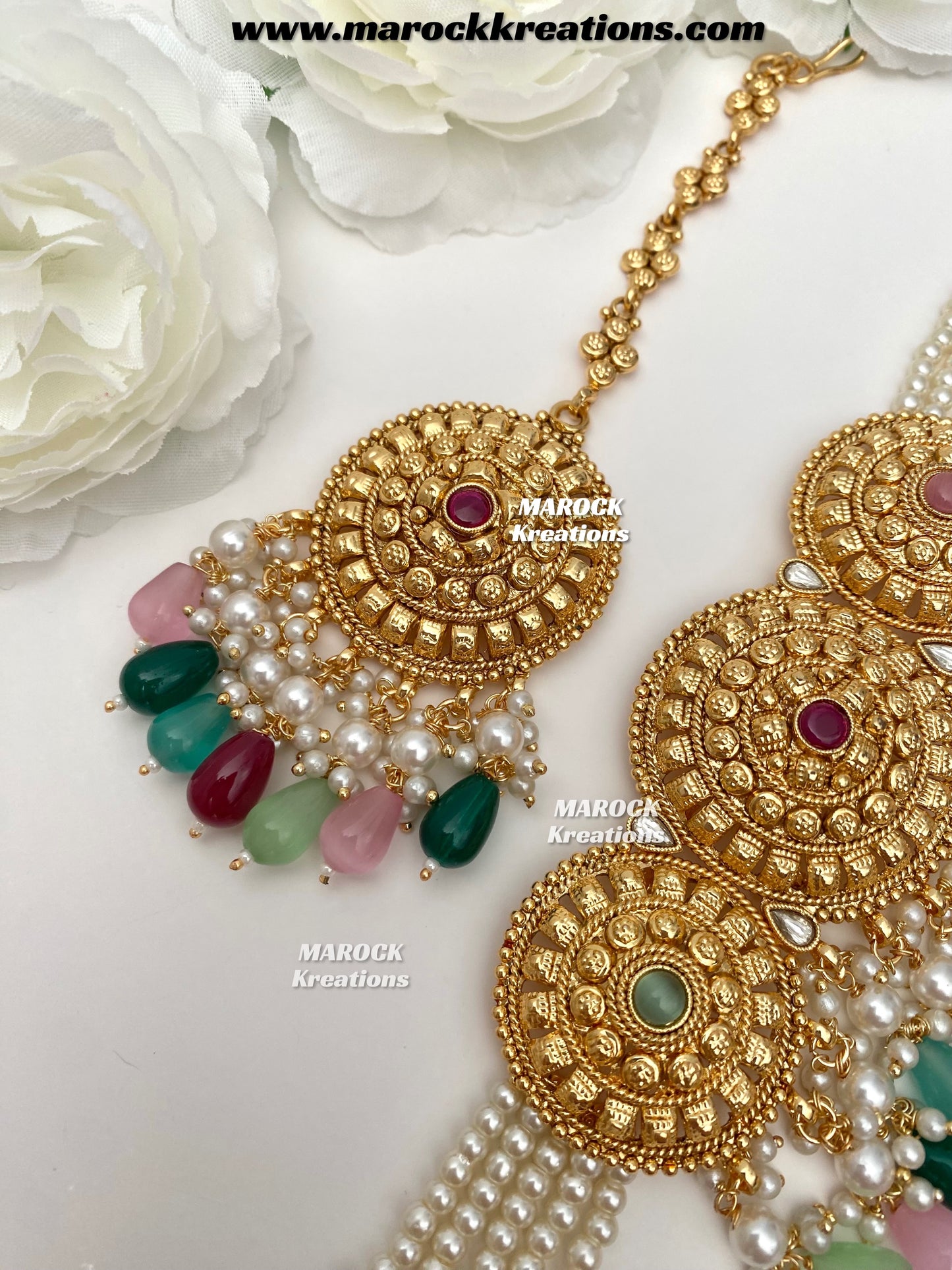 Anuja Premium Quality Gold Plated statement choker set