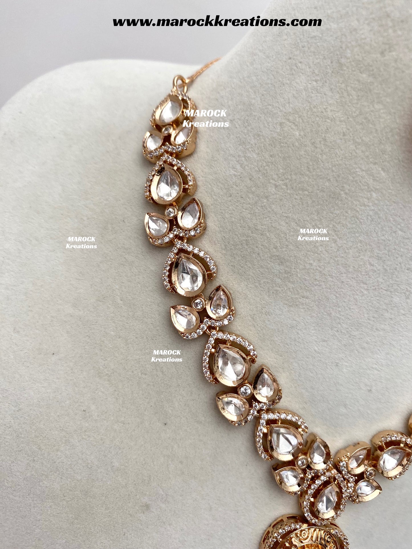 Ranchi Premium Quality Tyani inspired Gold plated statement necklace set
