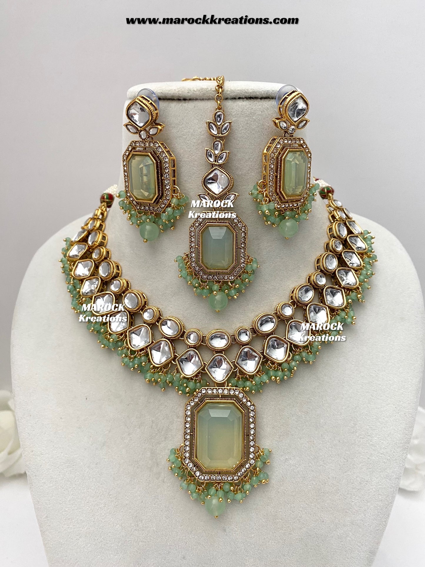 Shabnam Premium Quality Kundan Statement Necklace set