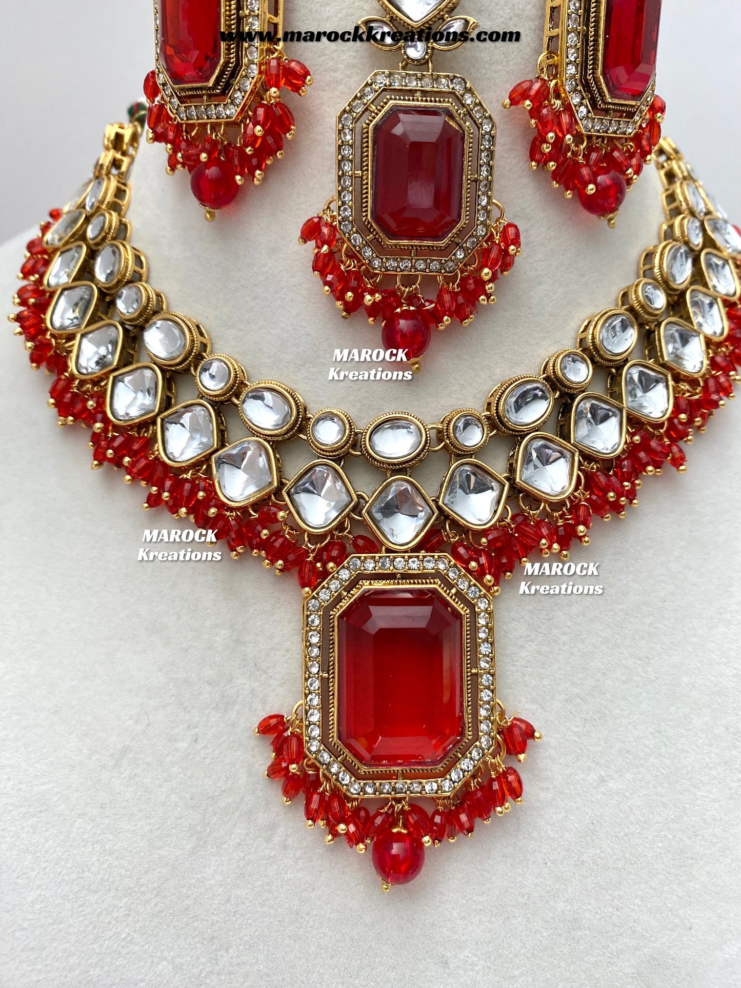 Shabnam Premium Quality Kundan Statement Necklace set