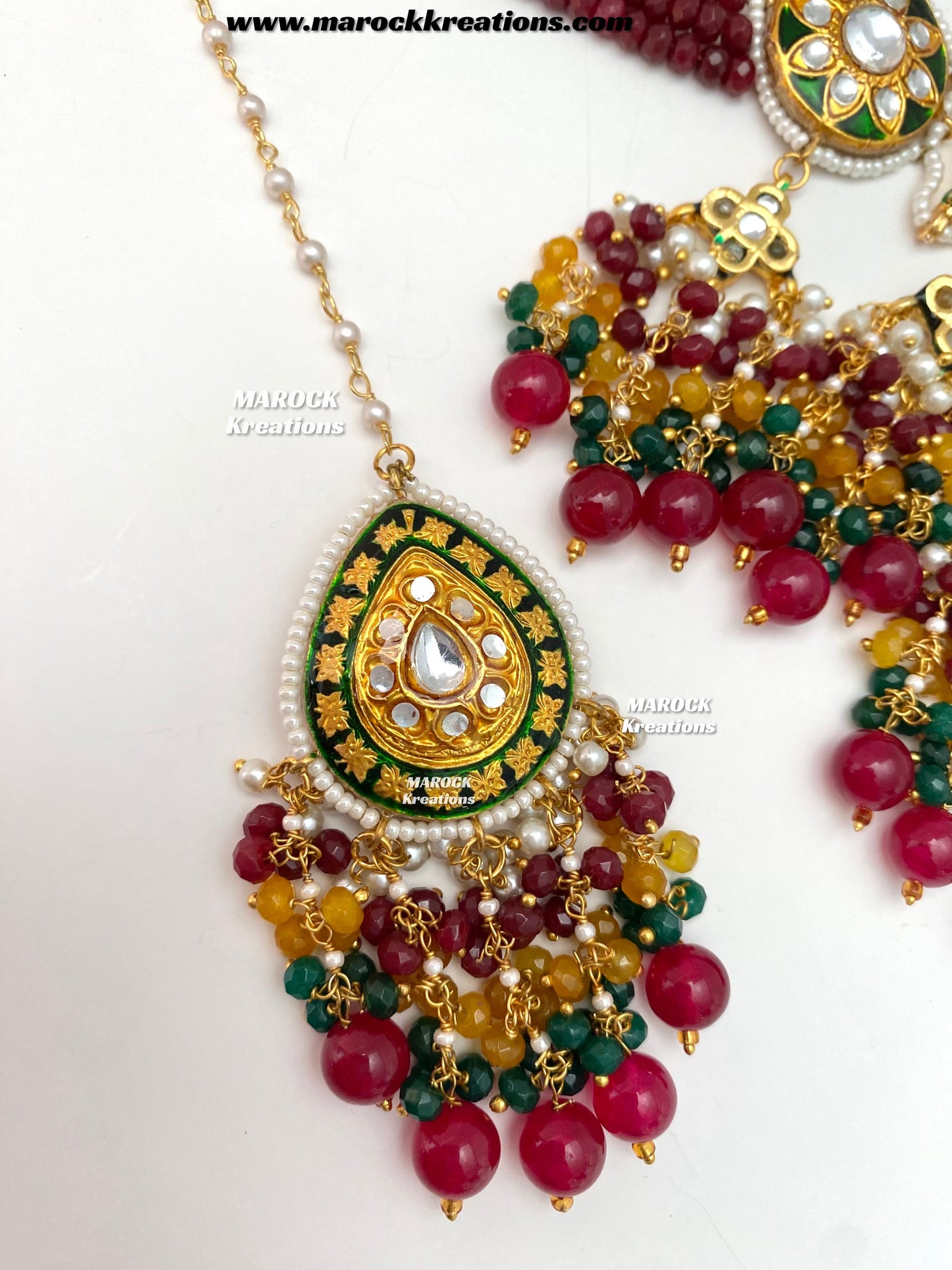 Jannat Premium Quality Kundan Meenakari Statement Choker set