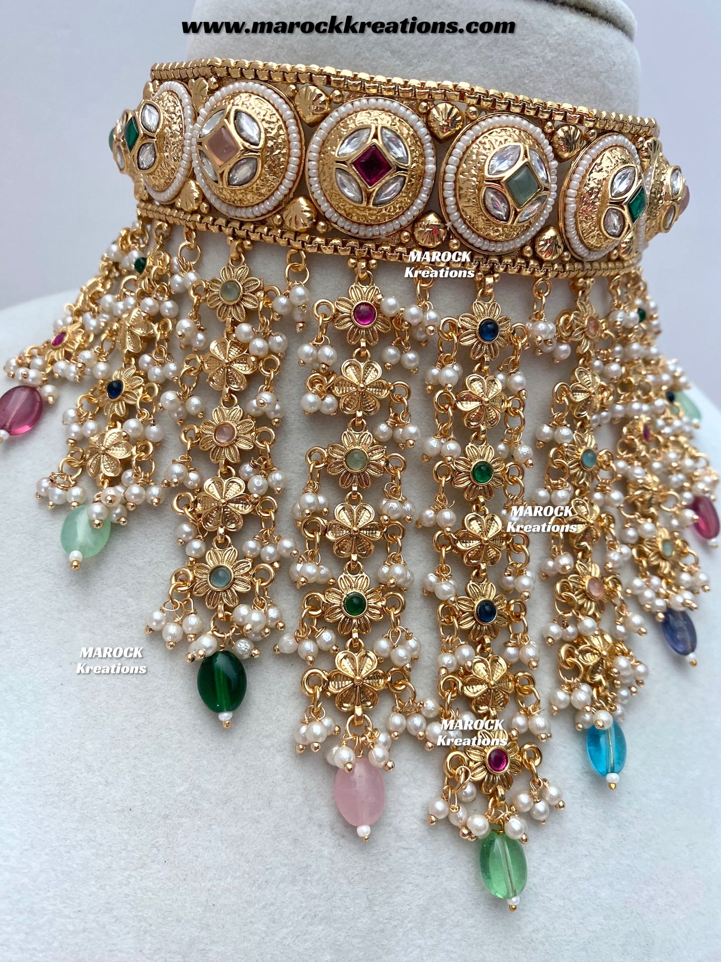 Nayeli Premium Quality Gold Plated statement choker set