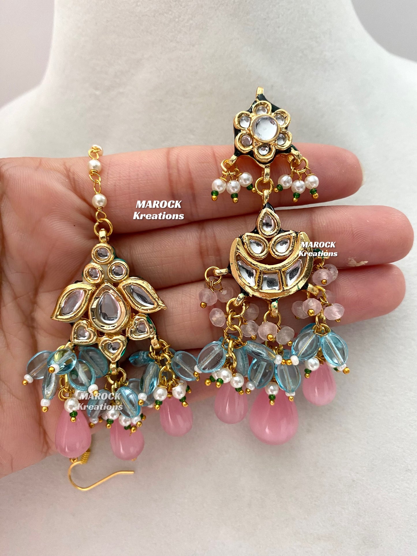 Brinda Premium Quality Kundan Meenakari Statement Choker set