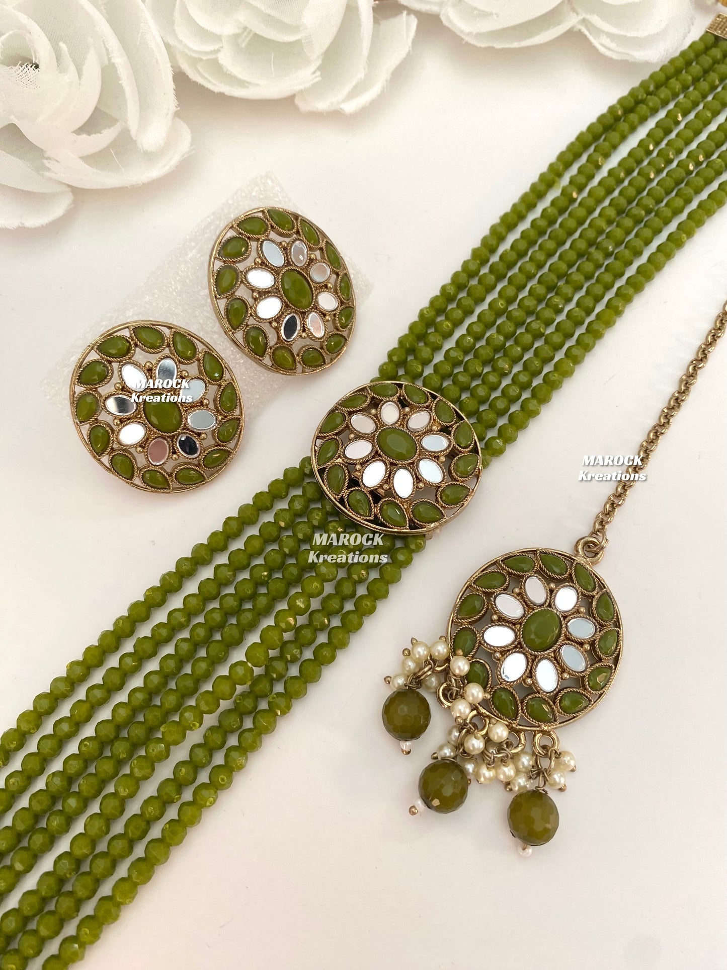Shenin Bollywood style Mirror Choker set