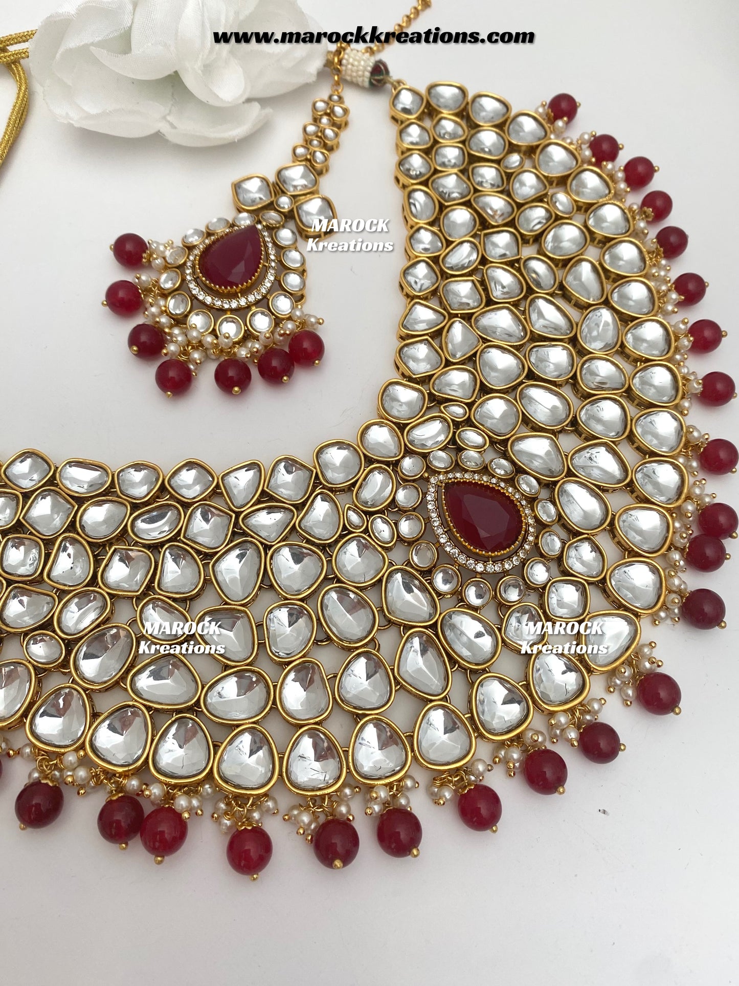 Ruhi Premium Quality Statement Kundan Necklace/Bridal set