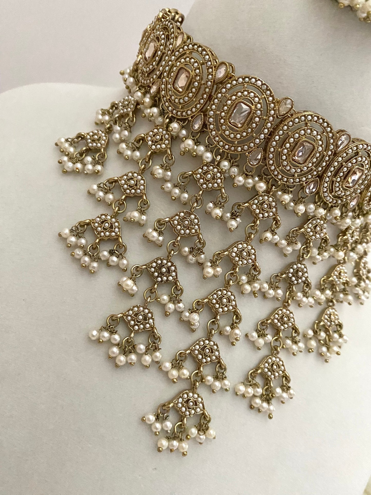 Gia Polki statement Waterfall Choker set