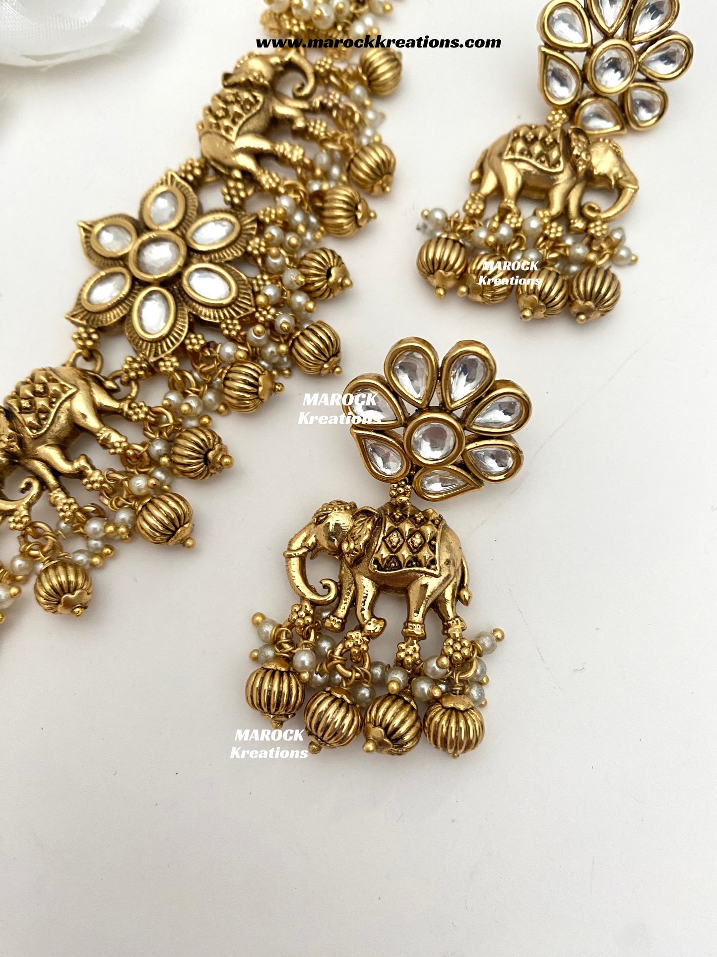 Rashmika Premium Quality exclusive Gold Plated Meenakari Rajwadi choker set