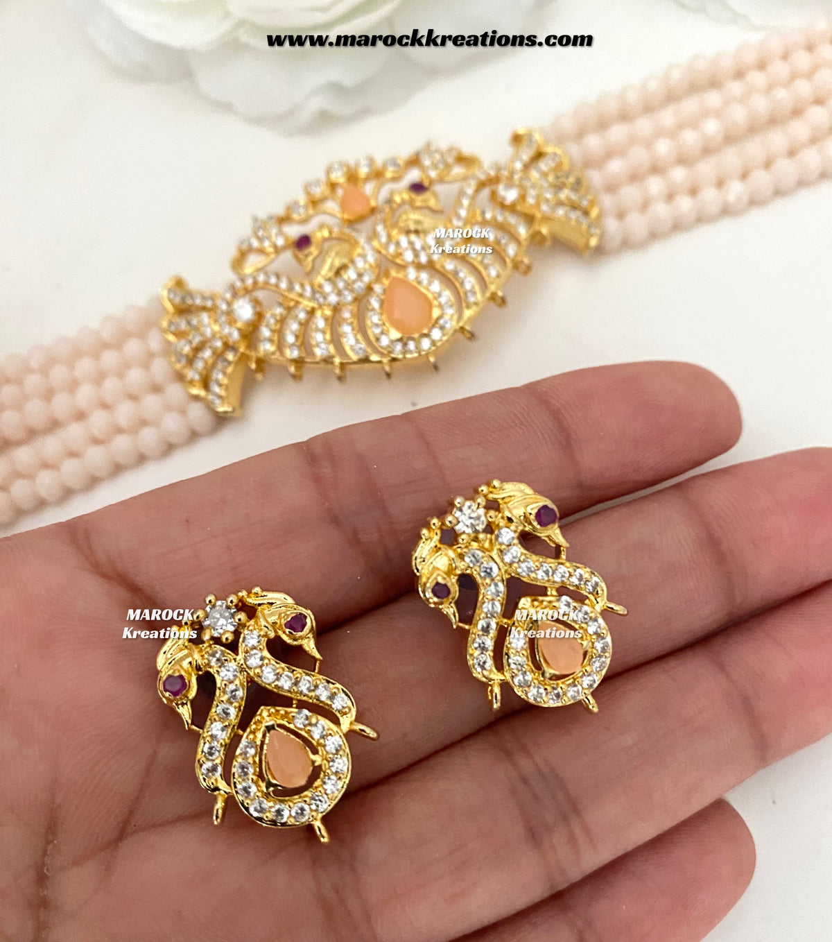 Remya Bollywood style American Diamond choker set