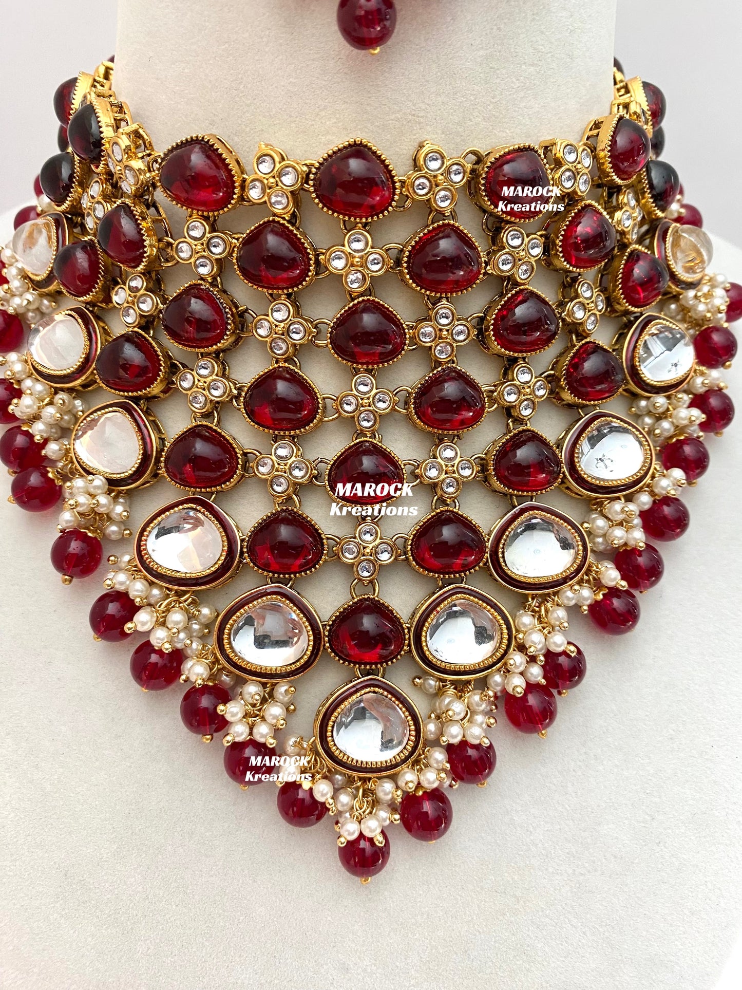 Connie Premium Quality Statement Kundan Necklace/Bridal set