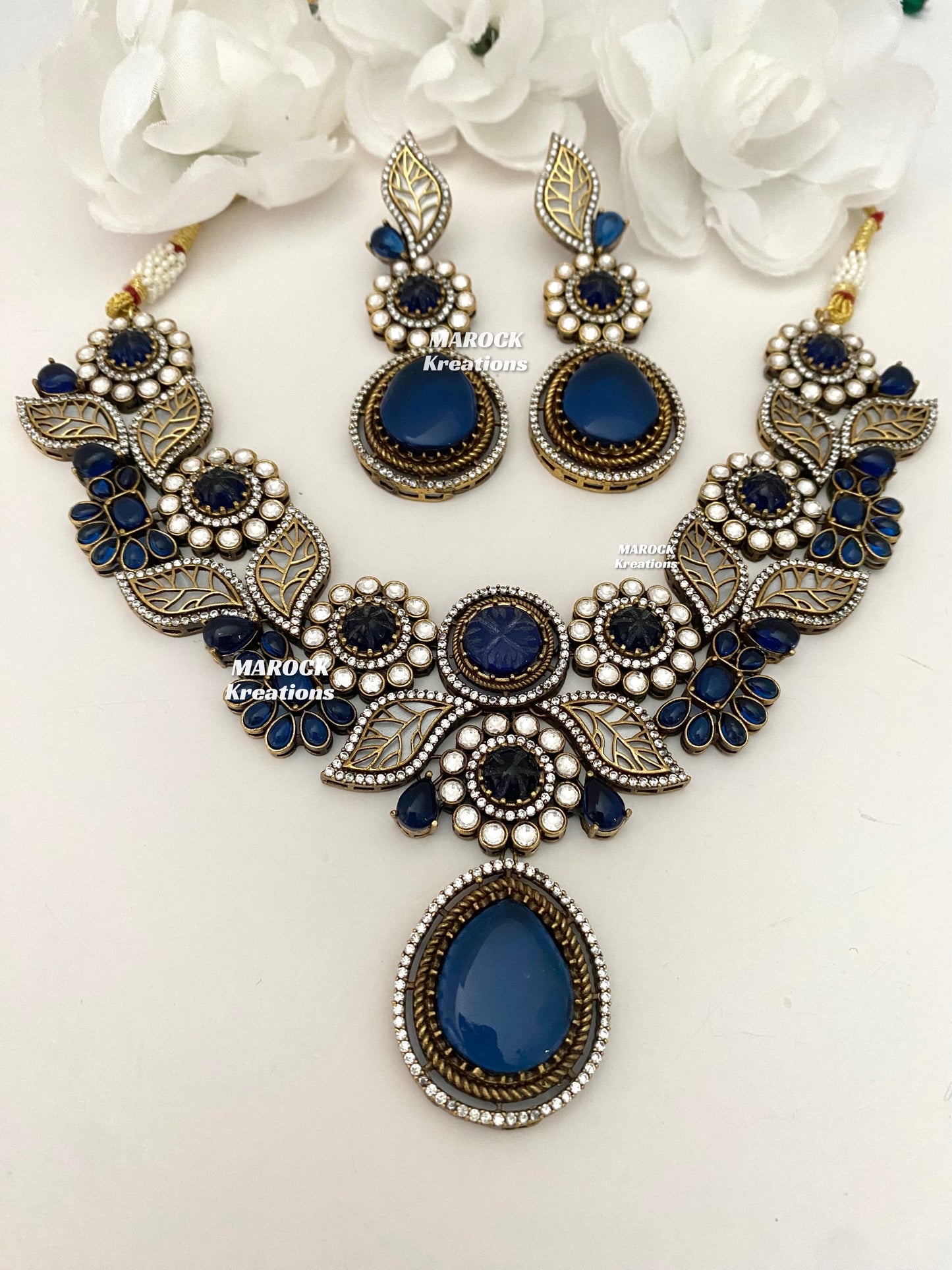 Angela Sabyasachi inspired Premium Quality Moissanite Kundan Necklace set