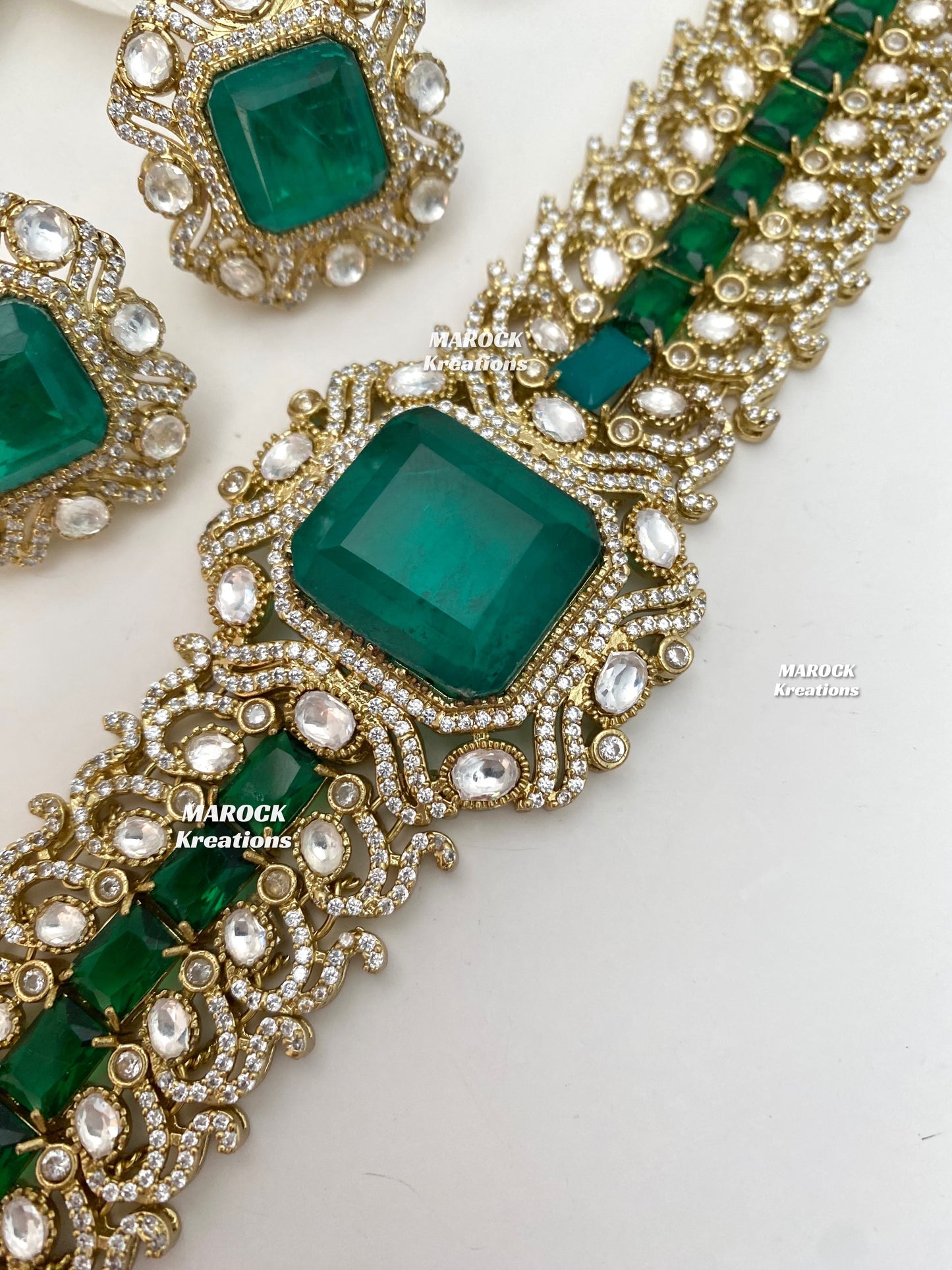 Paloma Sabyasachi inspired Premium Quality Moissanite Kundan and American Diamond choker set