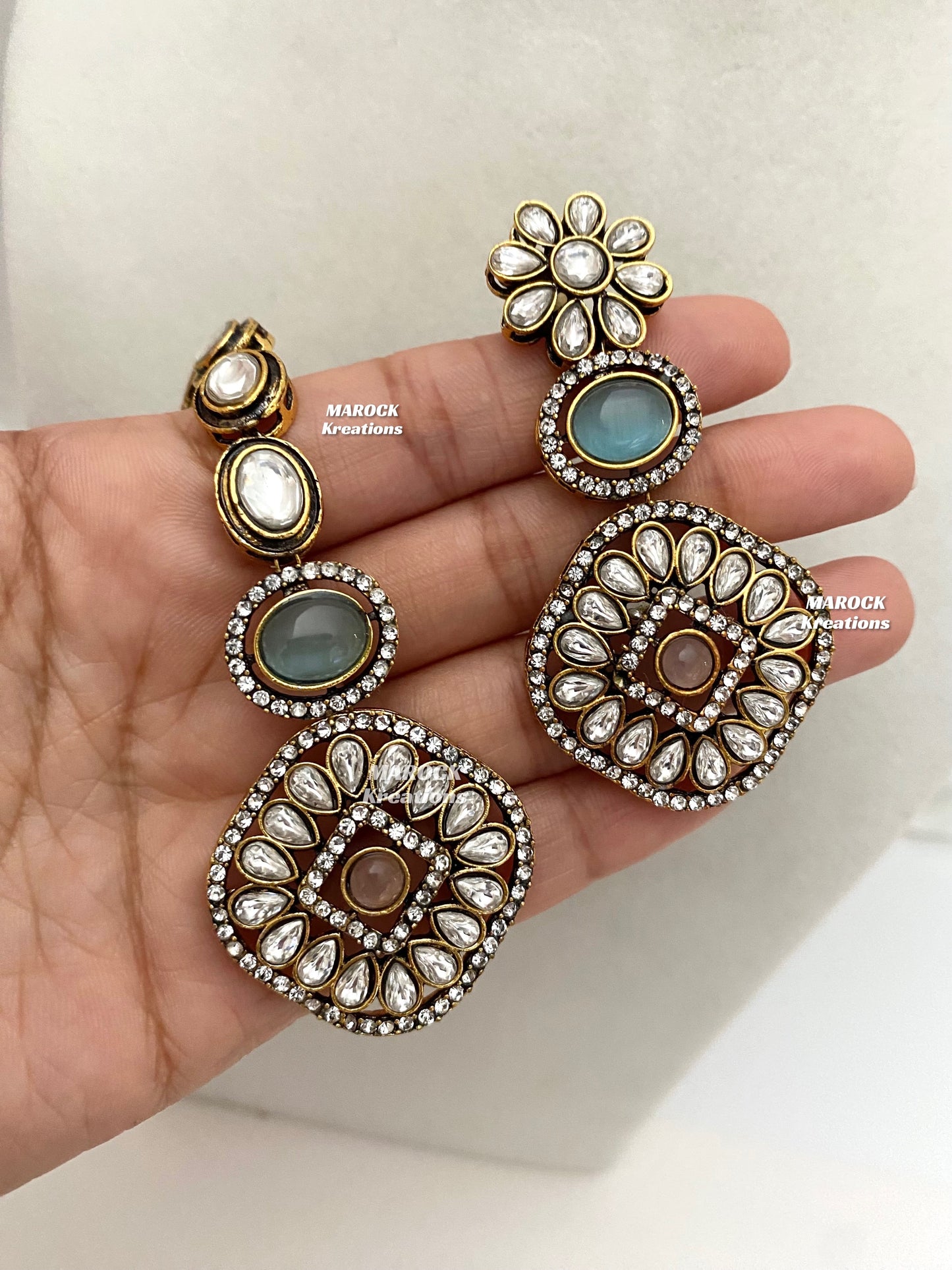 Jessie Tyani inspired Victorian Kundan Statement Necklace set