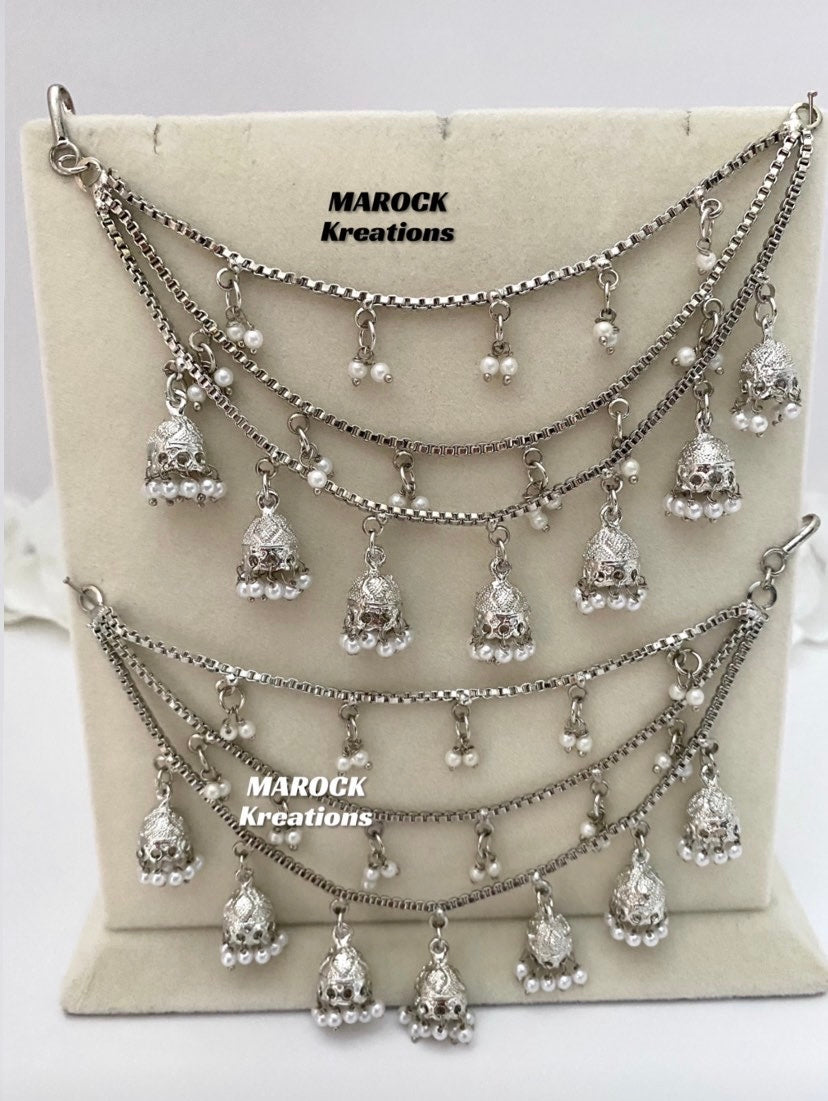 Polki triple layer Saharey/Ear chains