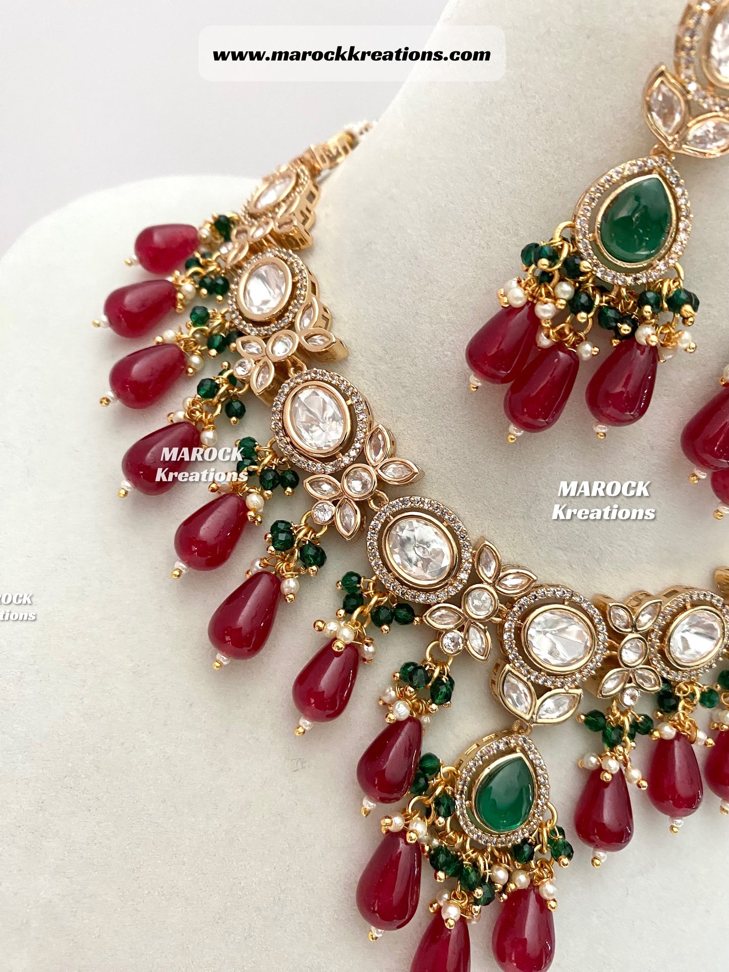 Premium Quality Tyani inspired Kundan gold plated Necklace set