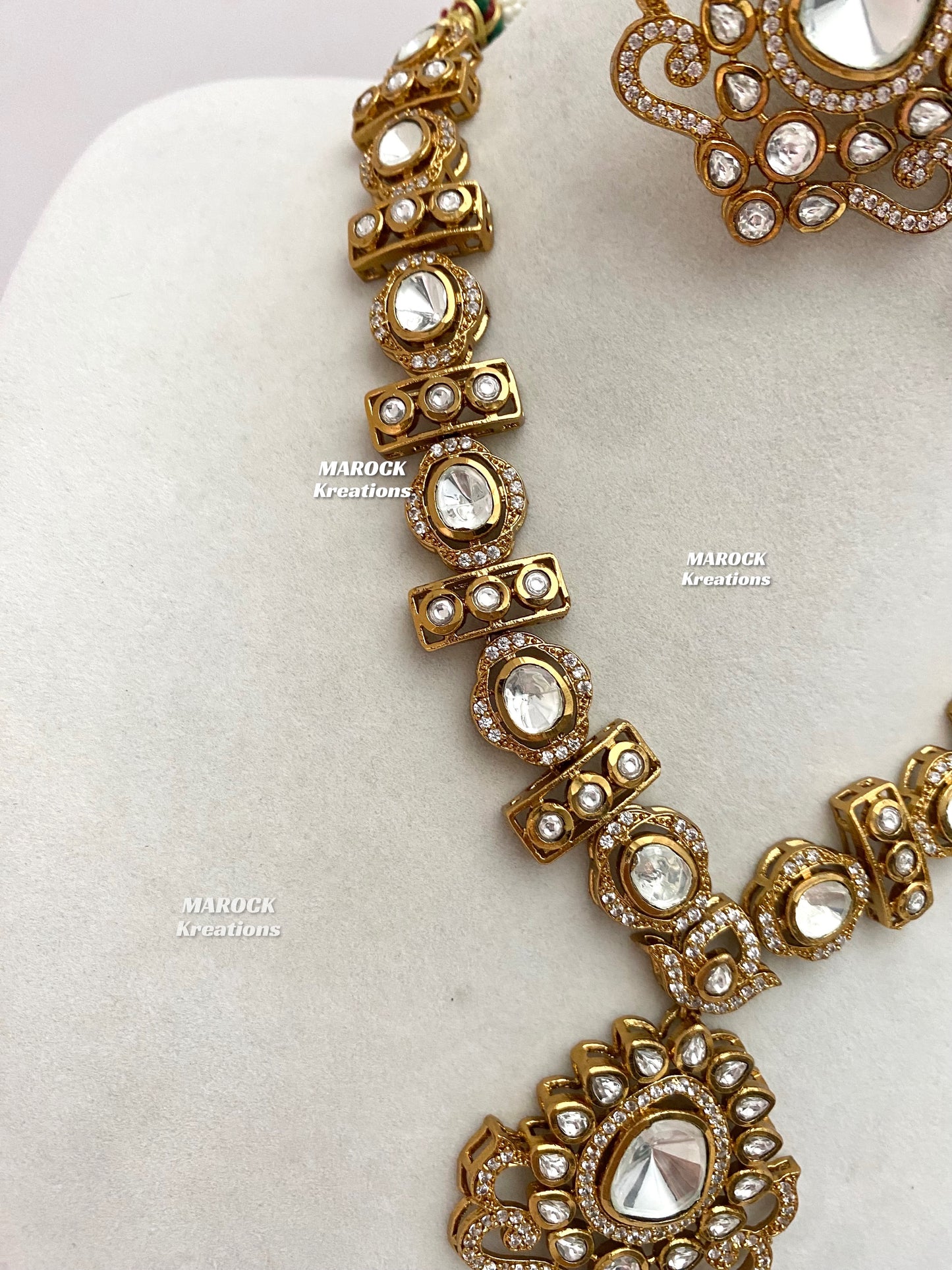Rudra Premium Quality Moissanite Kundan Necklace set