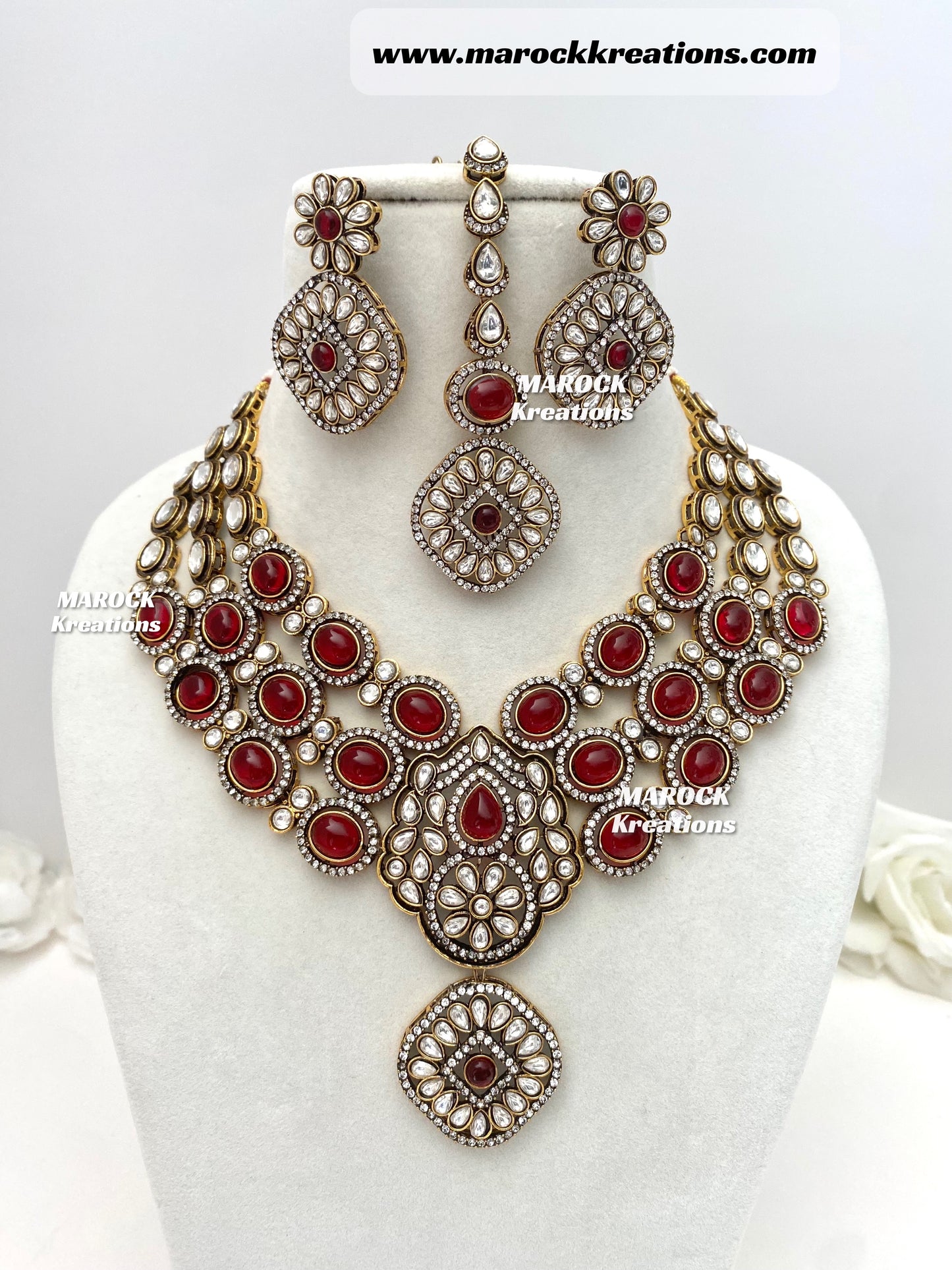 Jessie Tyani inspired Victorian Kundan Statement Necklace set