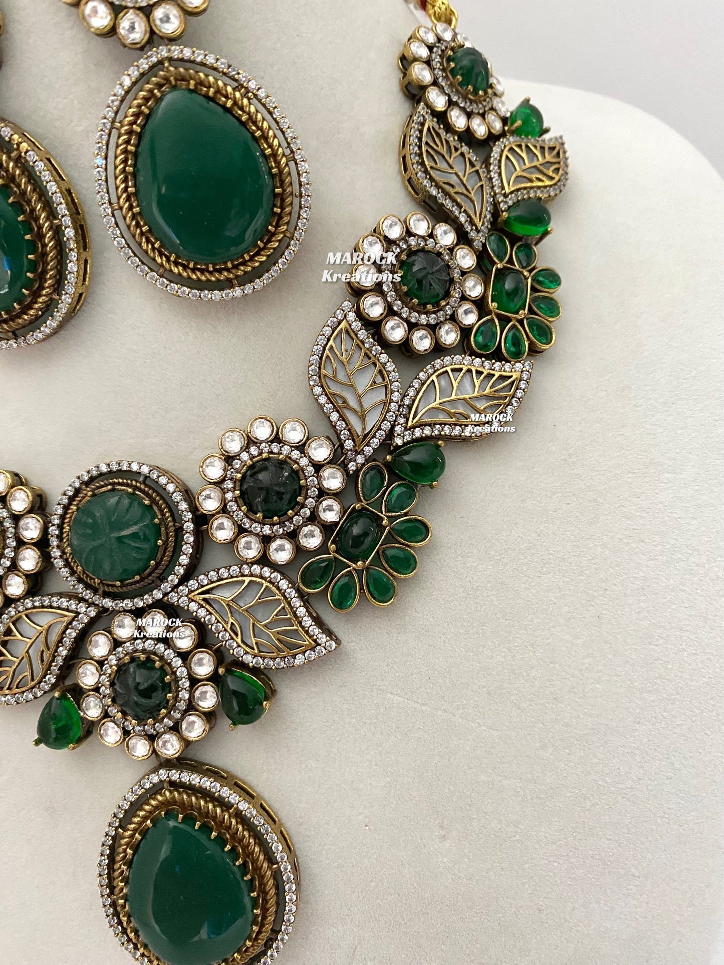 Angela Sabyasachi inspired Premium Quality Moissanite Kundan Necklace set