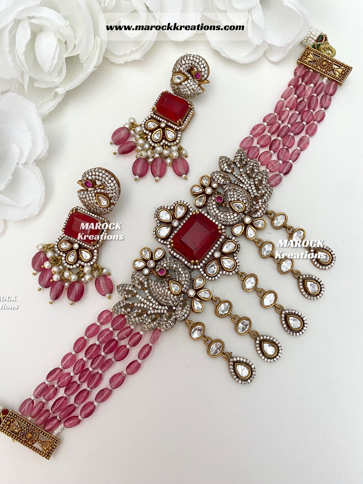 Premium Quality Tyani inspired Kundan gold plated statement choker set
