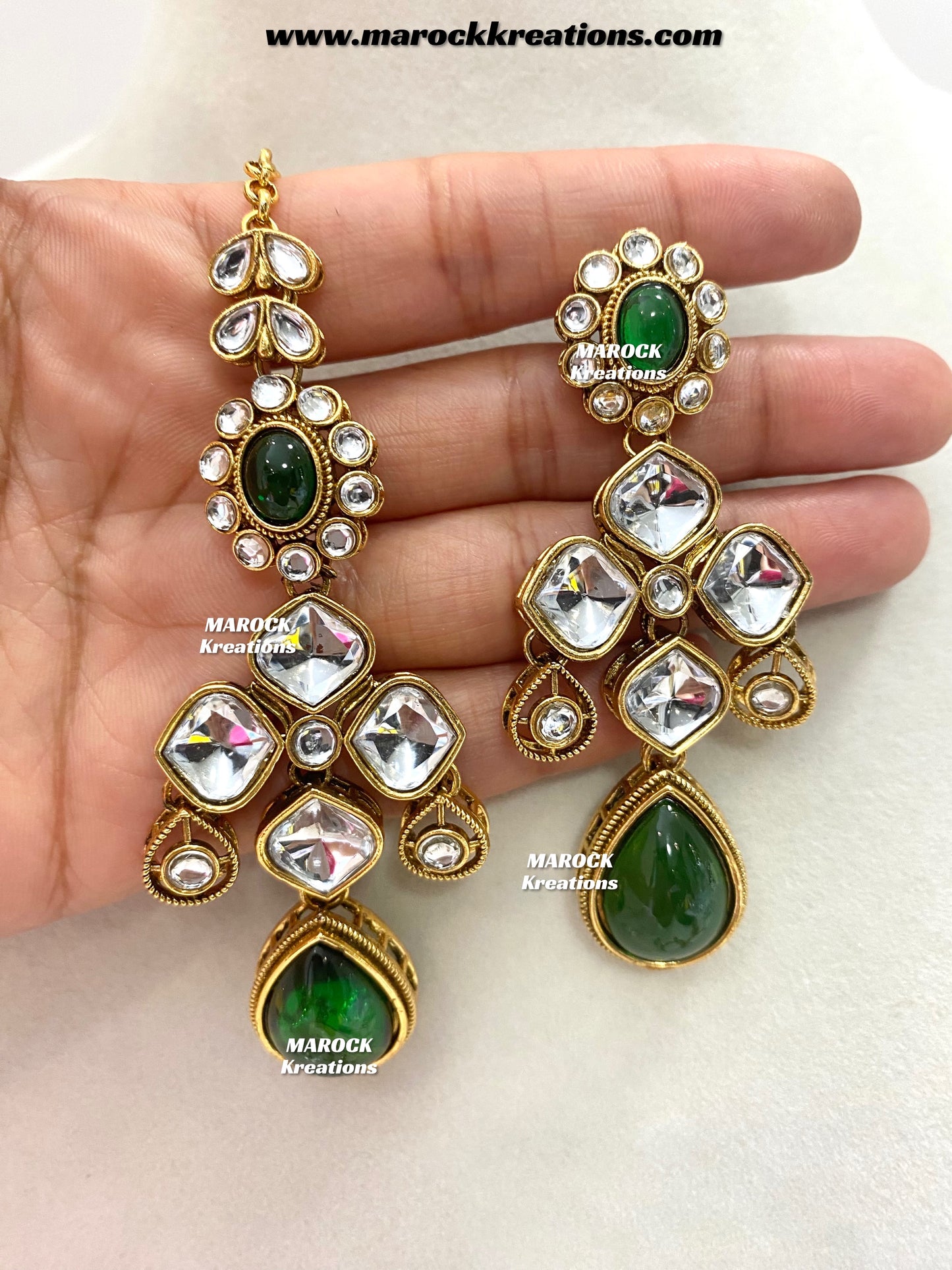 Romana Premium Quality Kundan Statement Necklace set
