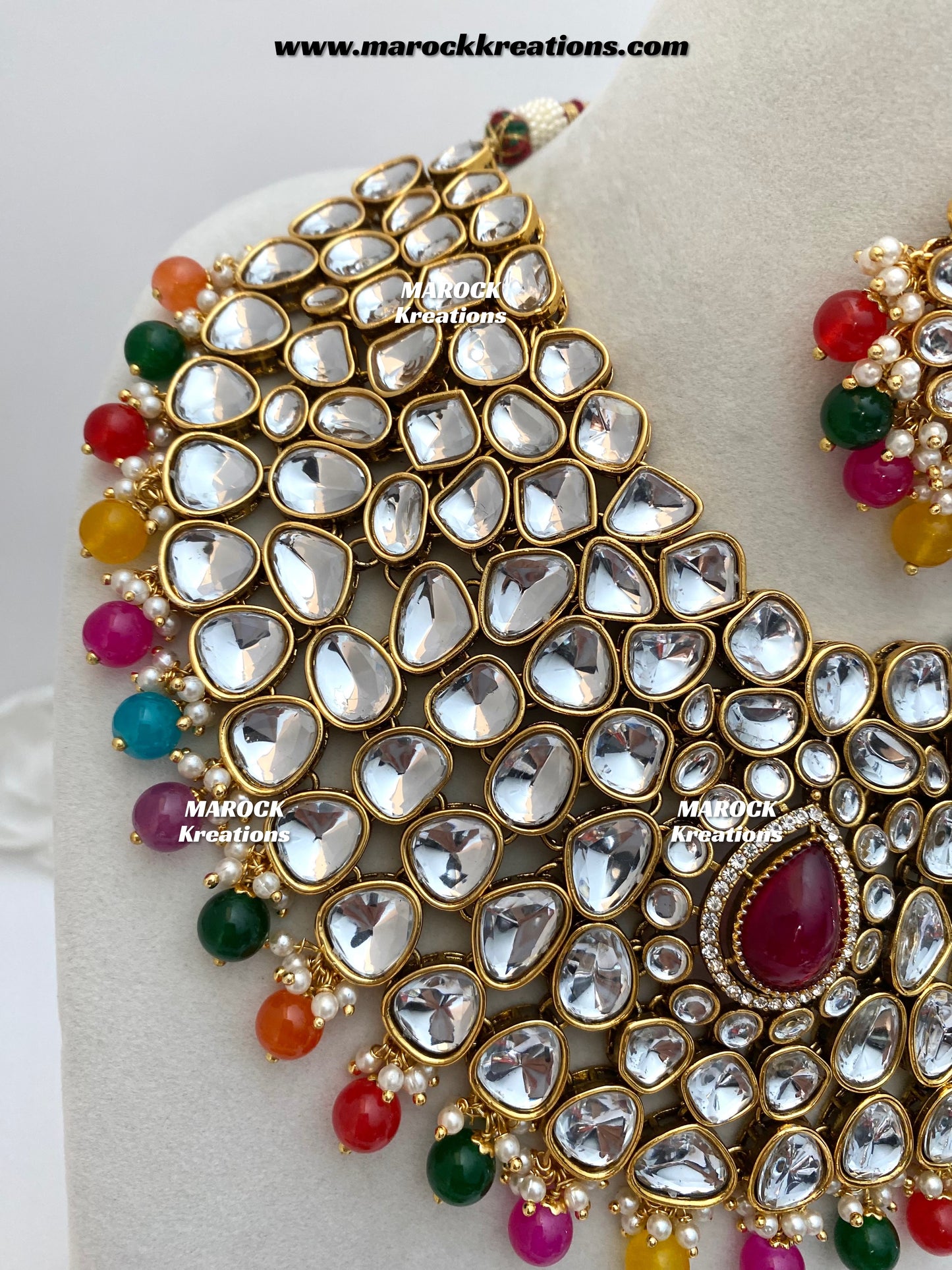 Ruhi Premium Quality Statement Kundan Necklace/Bridal set