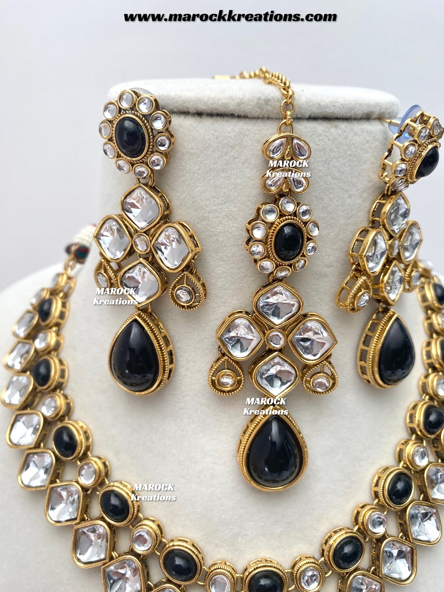 Romana Premium Quality Kundan Statement Necklace set