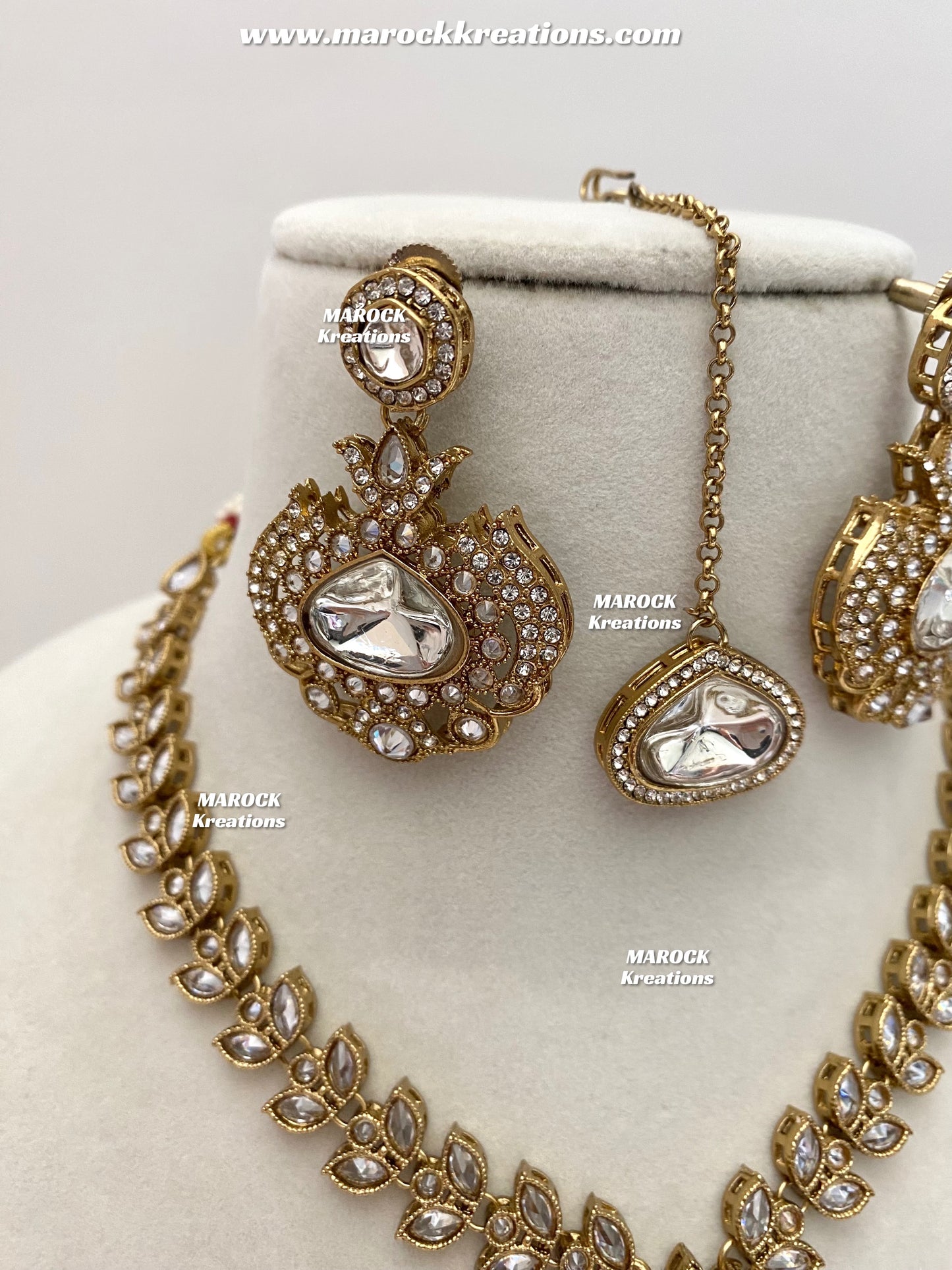 Laila Premium Quality Kundan Polki Statement Choker set