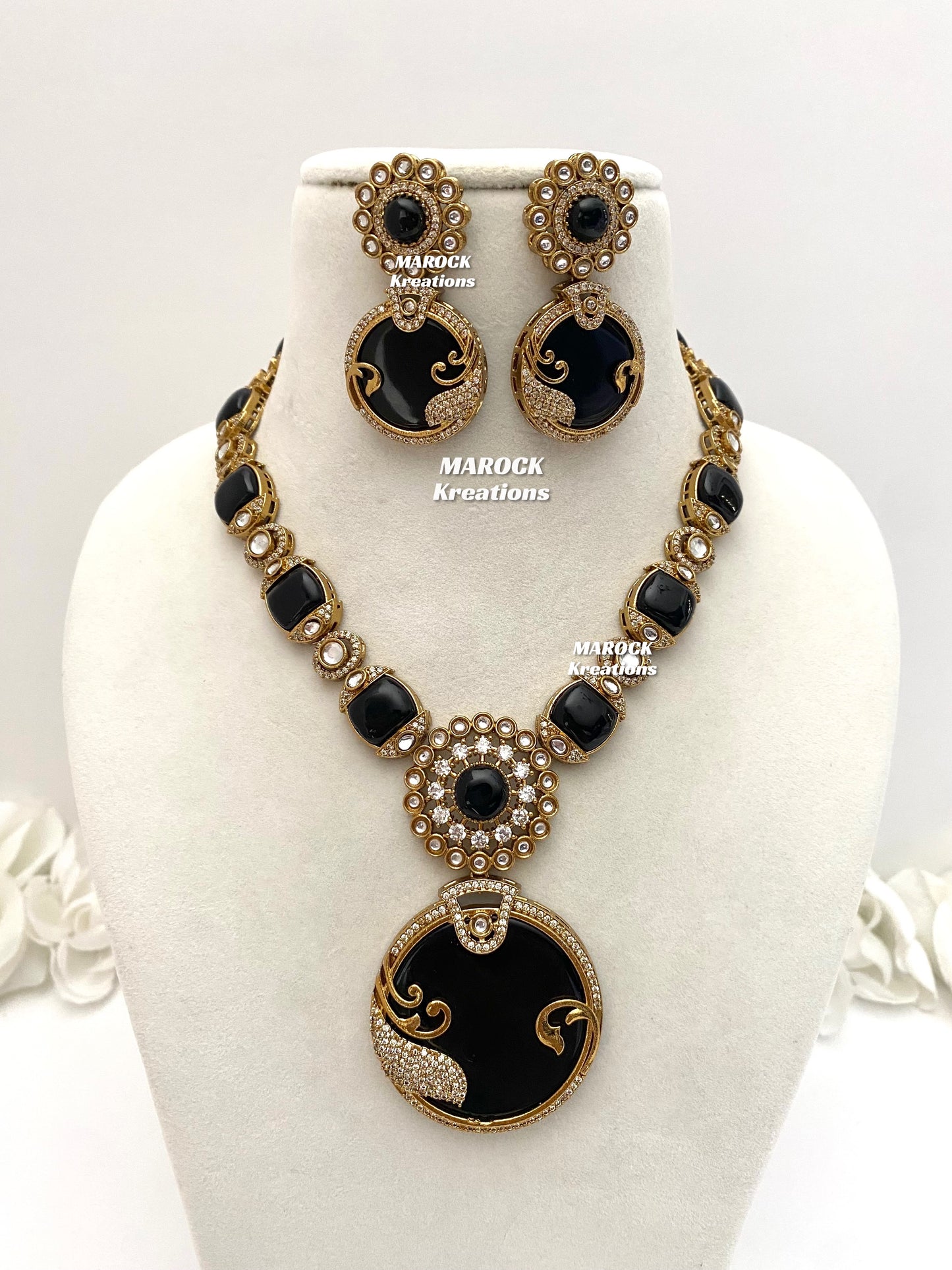 Haniya Sabyasachi inspired Premium Quality Moissanite Kundan Statement Necklace set