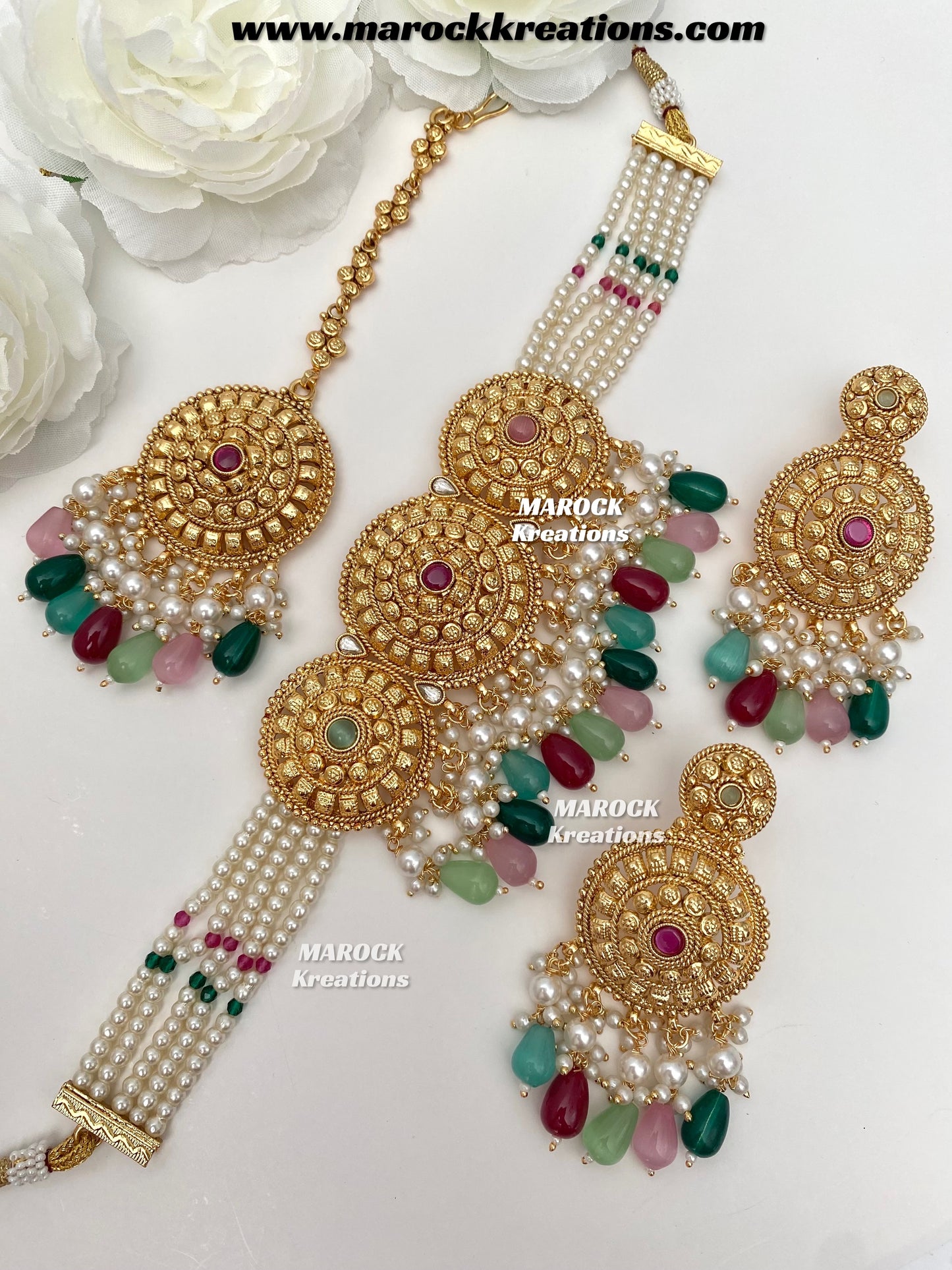 Anuja Premium Quality Gold Plated statement choker set