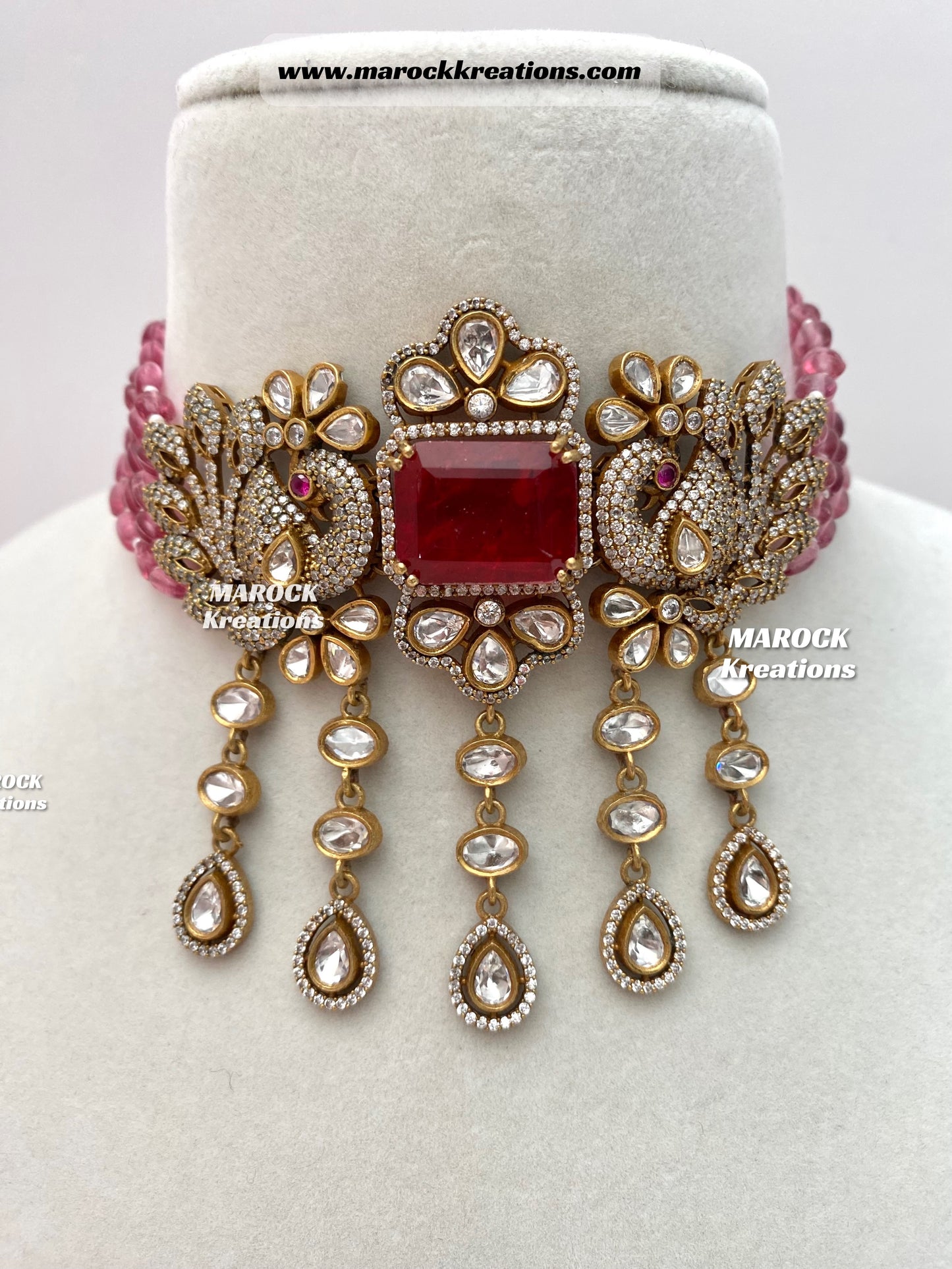 Premium Quality Tyani inspired Kundan gold plated statement choker set