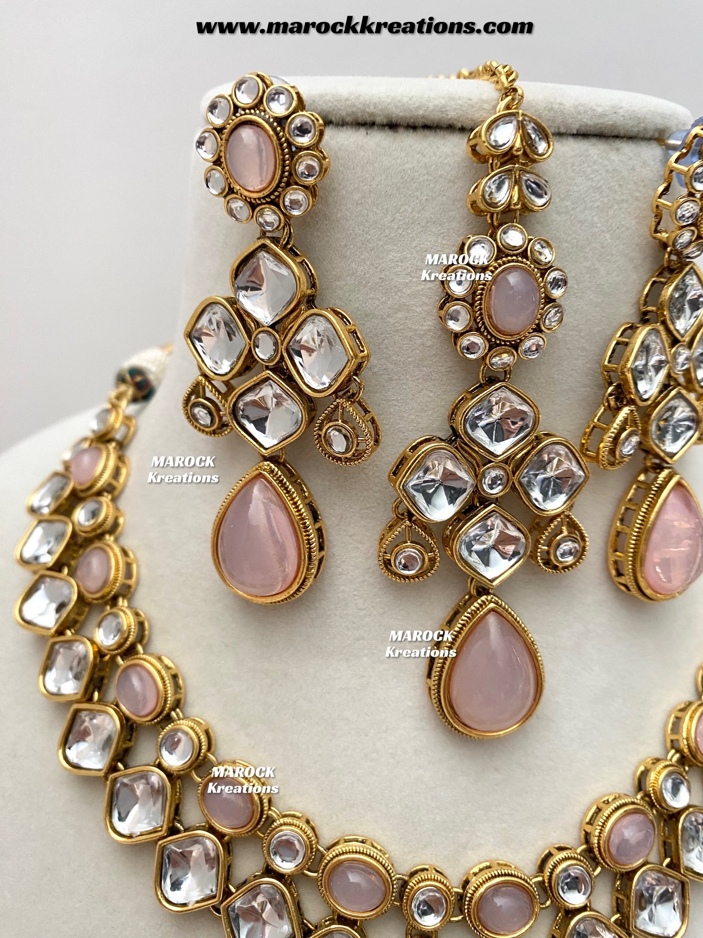 Romana Premium Quality Kundan Statement Necklace set