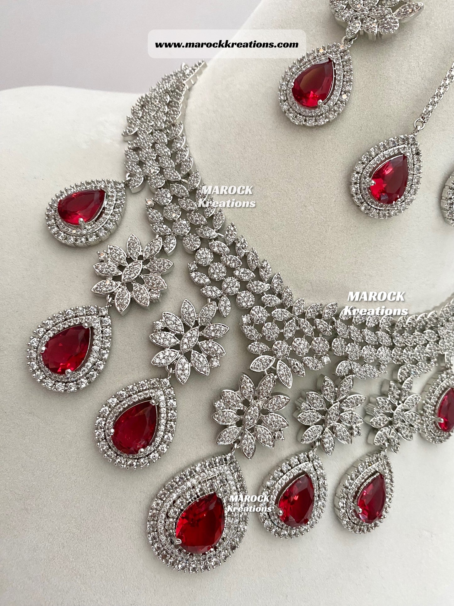 American Diamond Statement Necklace set