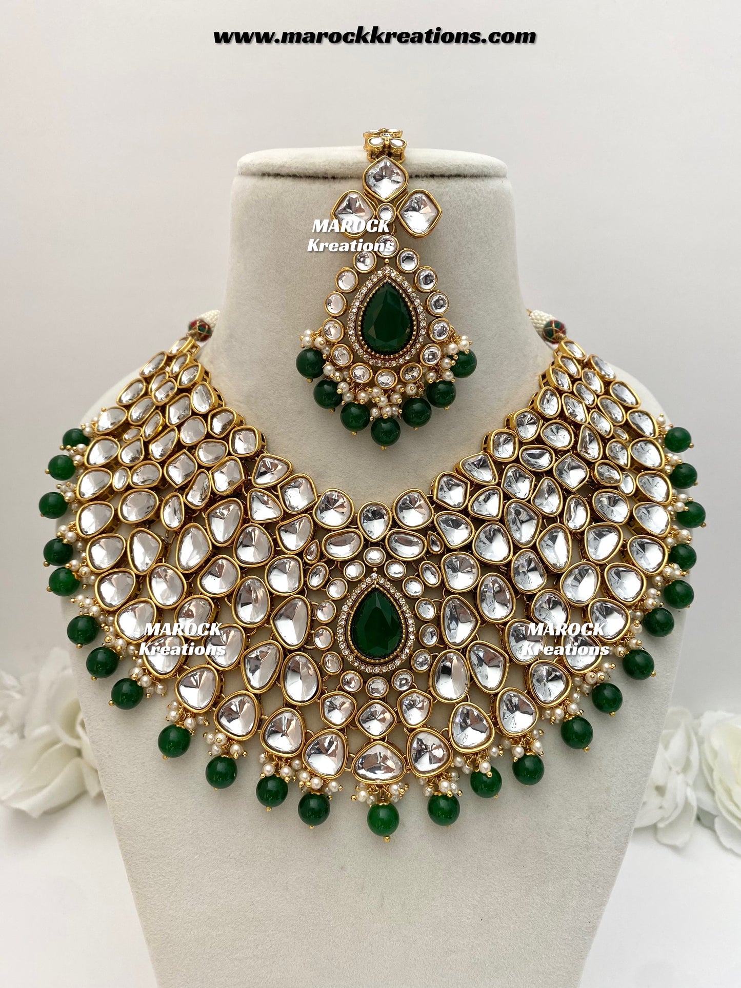 Ruhi Premium Quality Statement Kundan Necklace/Bridal set
