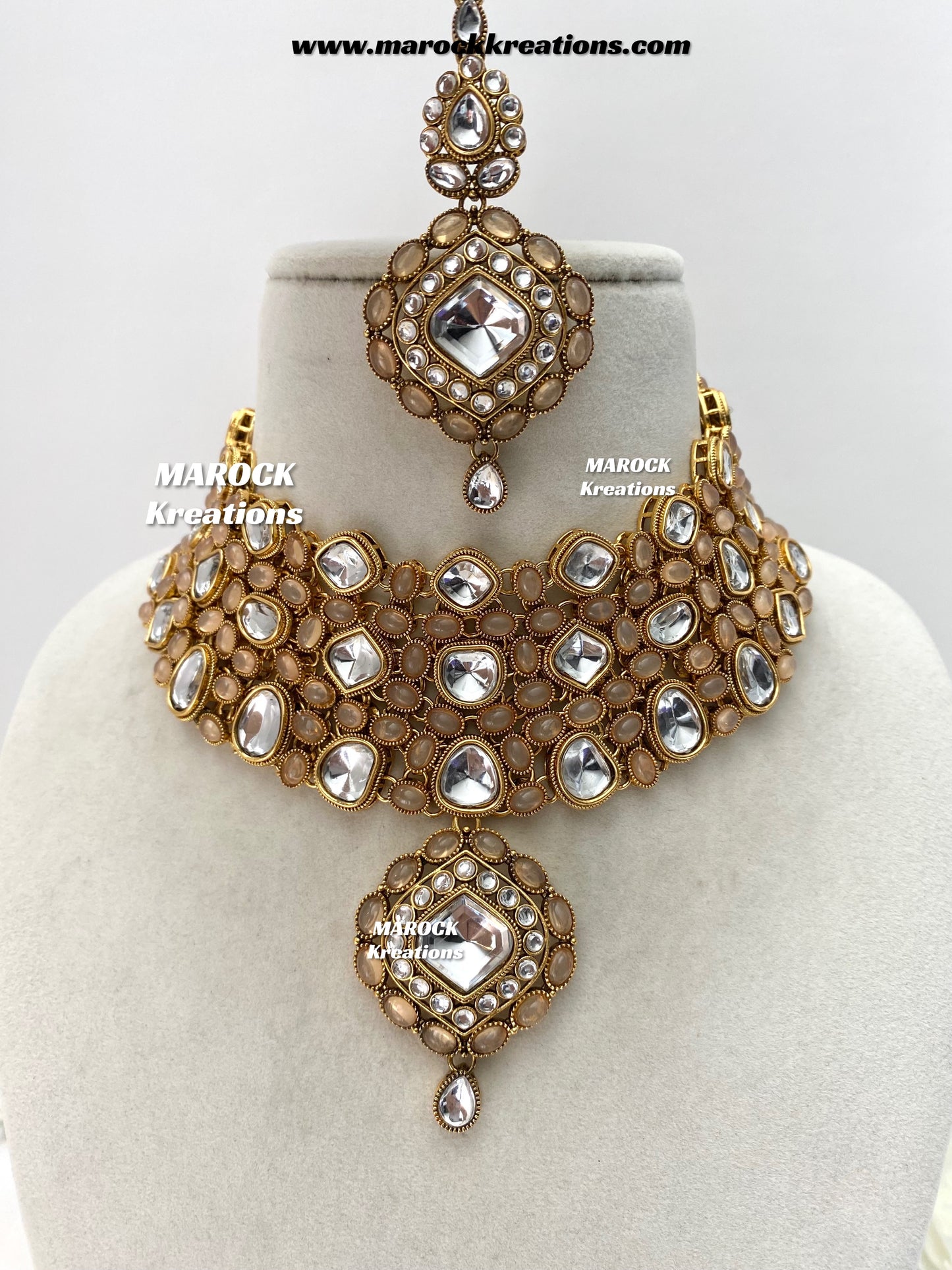 Roksana Sabyasachi inspired Premium Quality Kundan Statement Necklace set