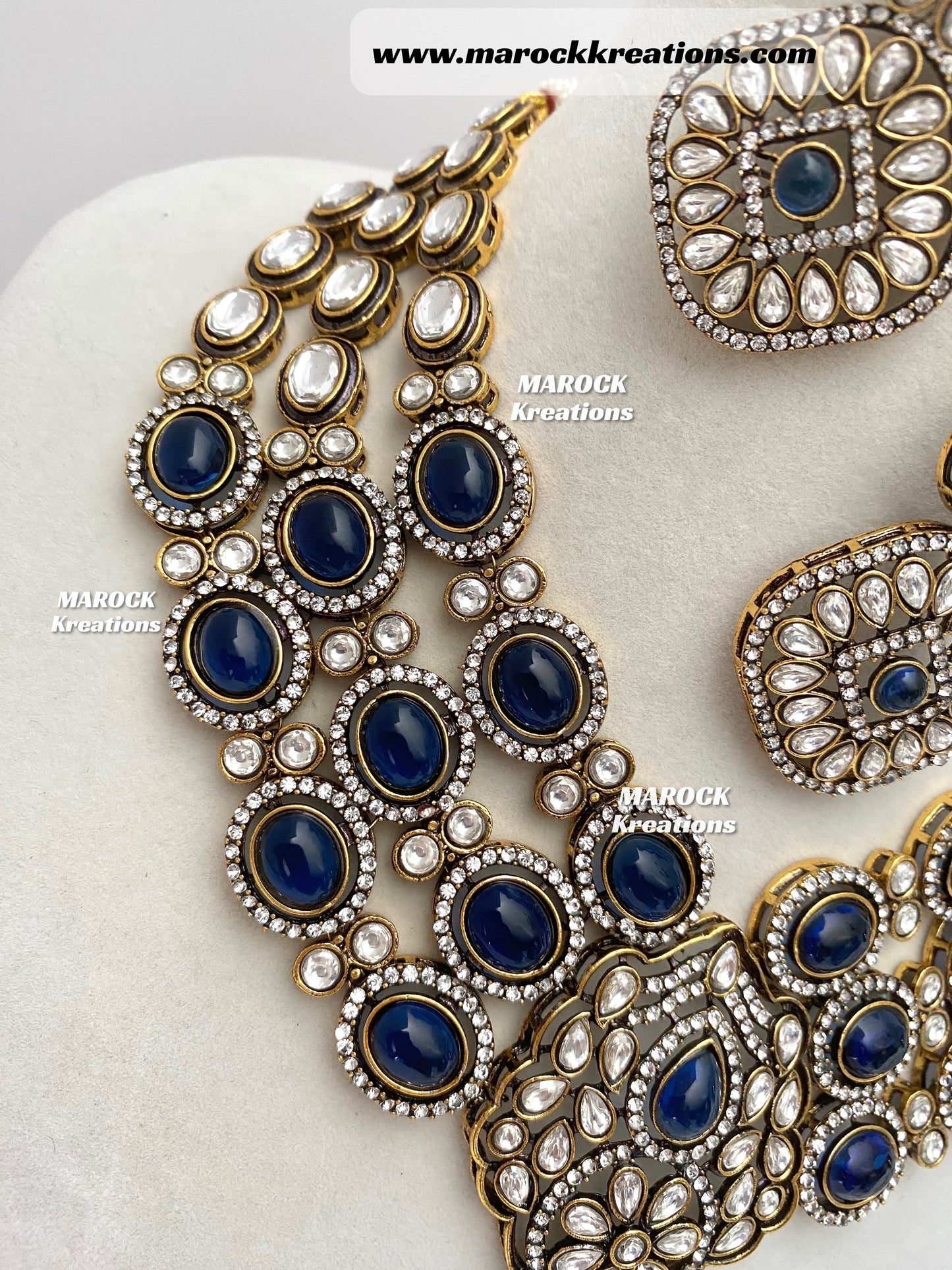 Jessie Tyani inspired Victorian Kundan Statement Necklace set