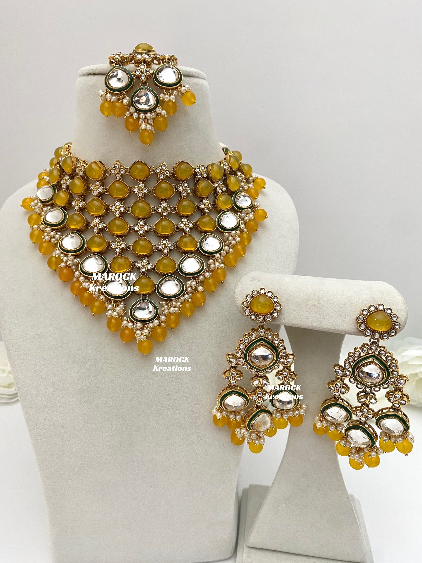 Connie Premium Quality Statement Kundan Necklace/Bridal set
