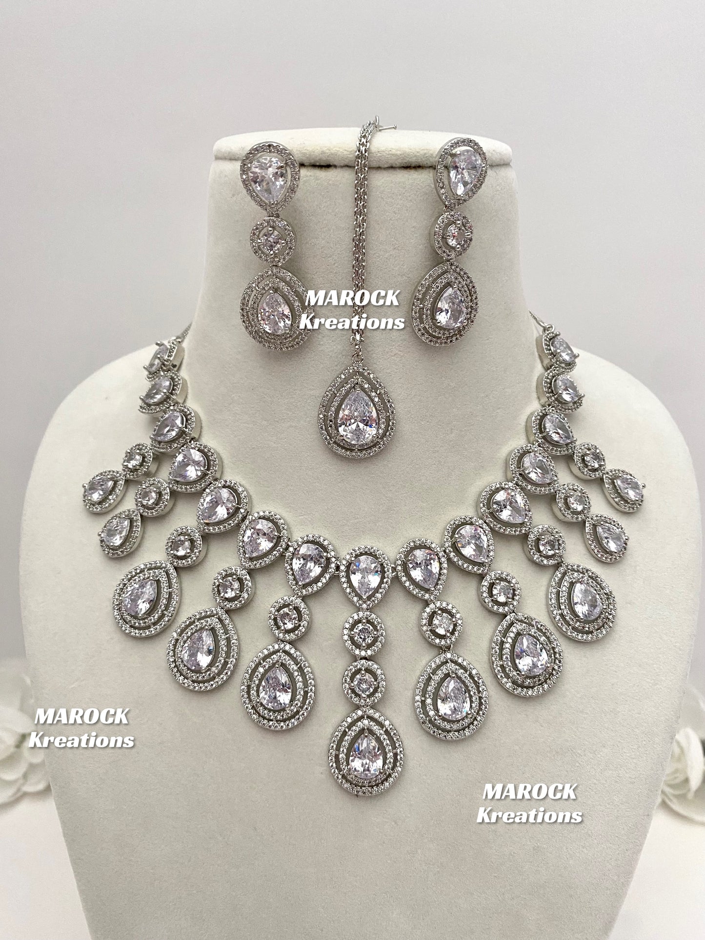 Soha American Diamond Necklace set
