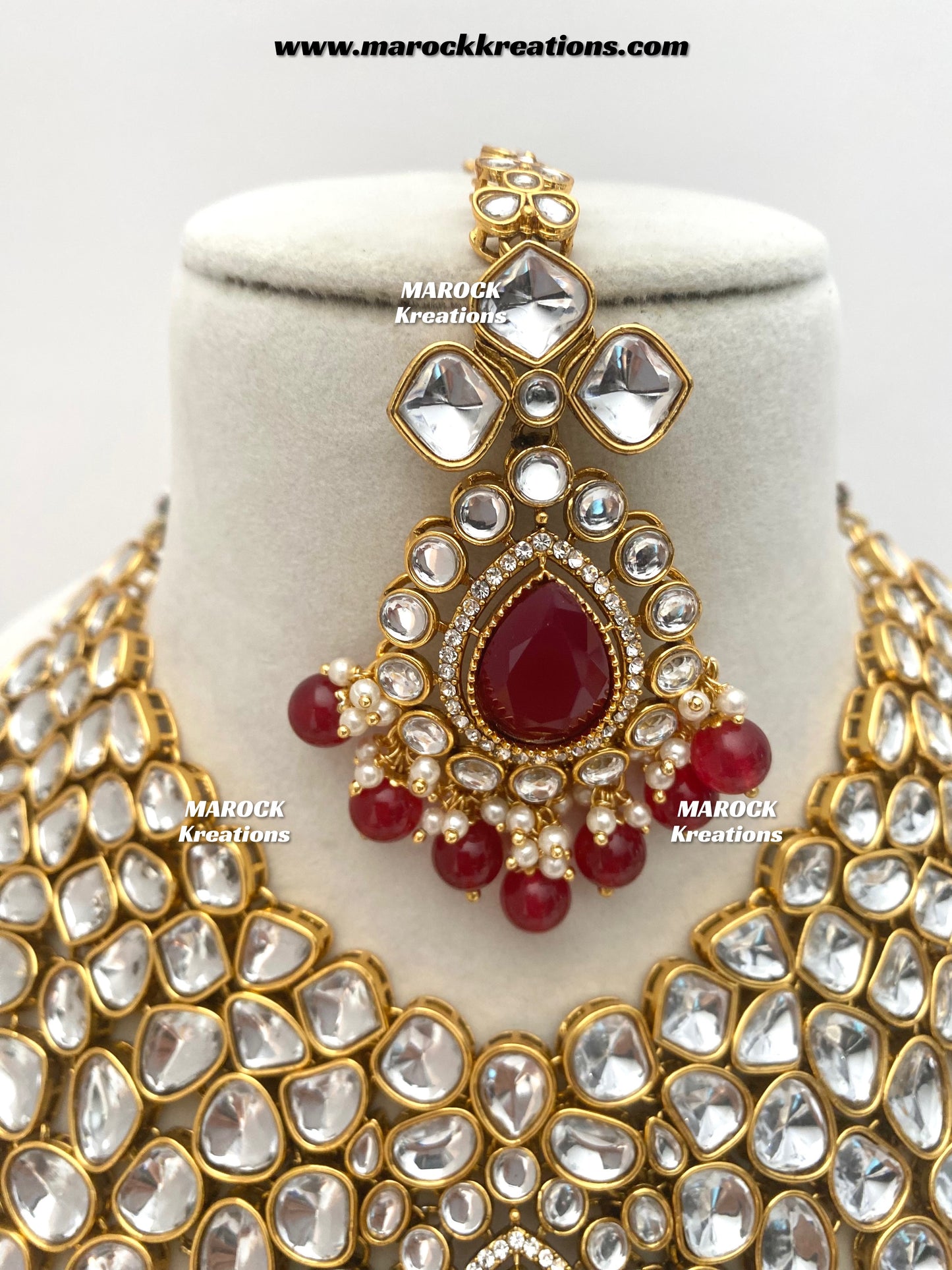 Ruhi Premium Quality Statement Kundan Necklace/Bridal set