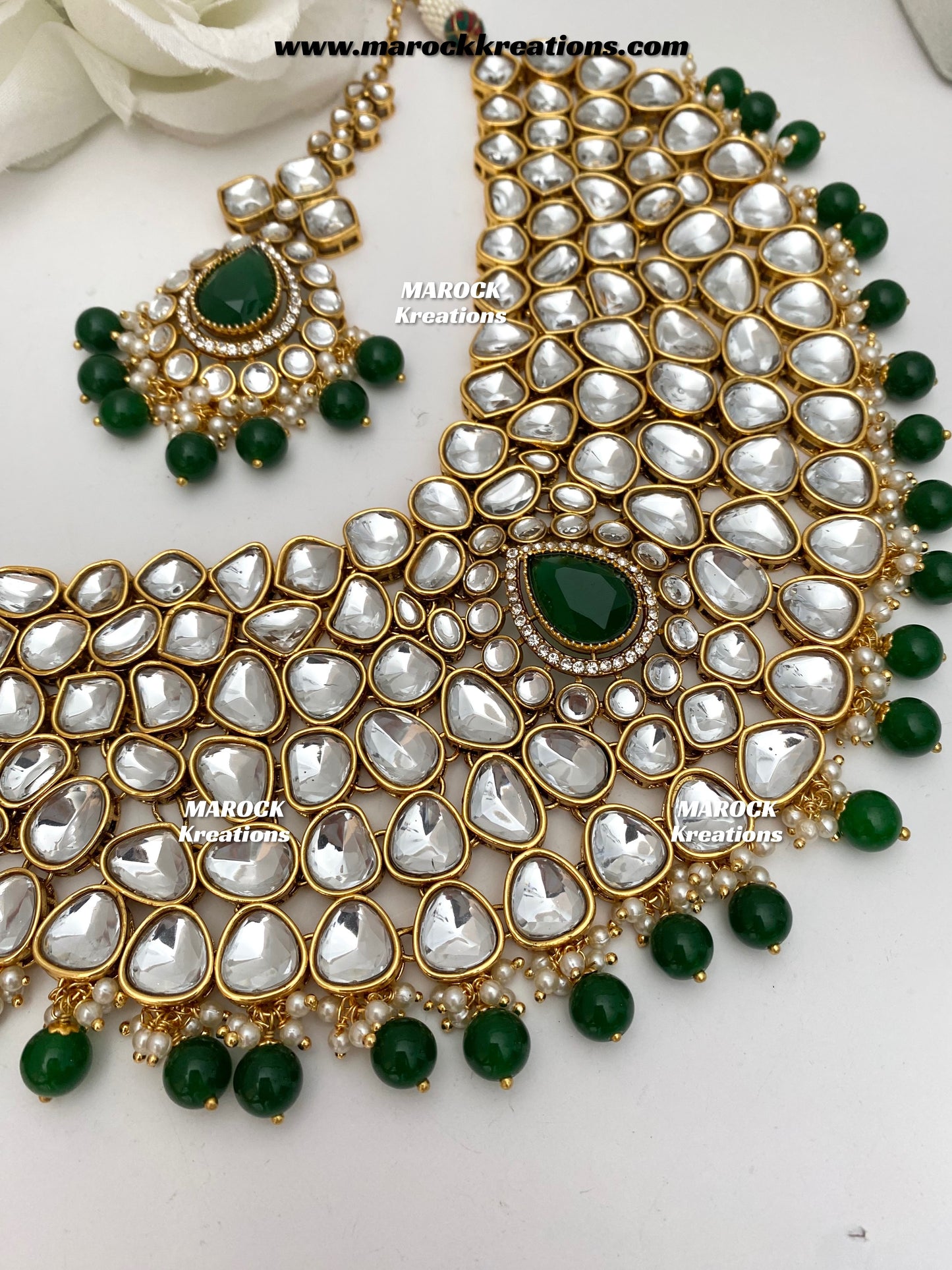 Ruhi Premium Quality Statement Kundan Necklace/Bridal set