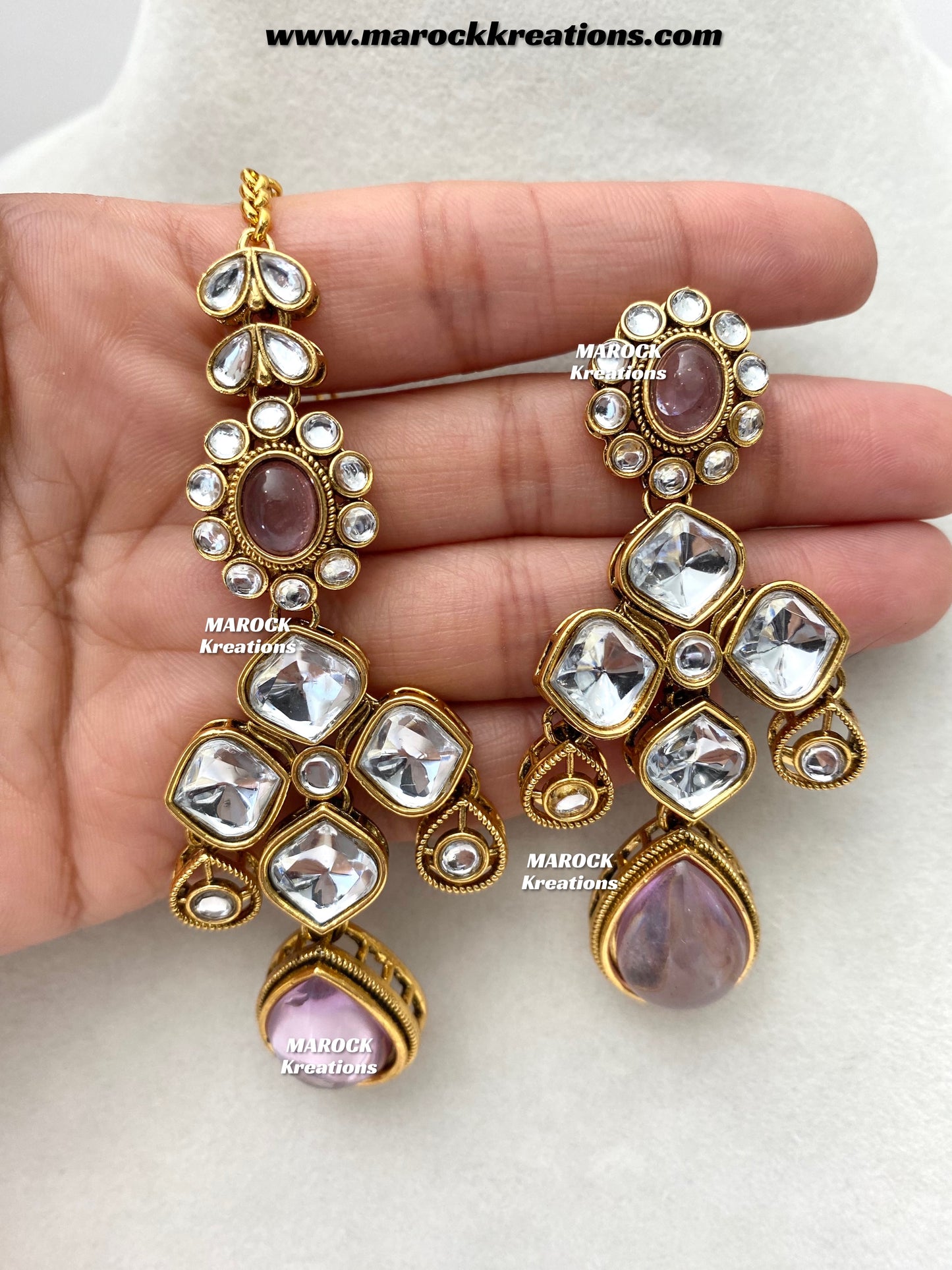 Romana Premium Quality Kundan Statement Necklace set