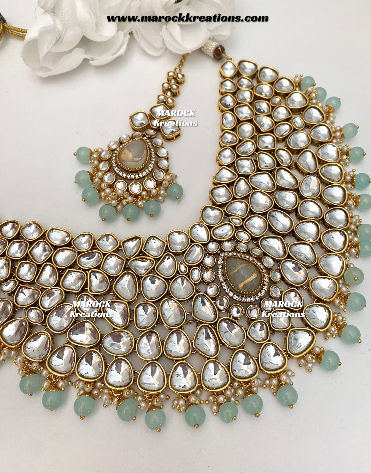 Ruhi Premium Quality Statement Kundan Necklace/Bridal set