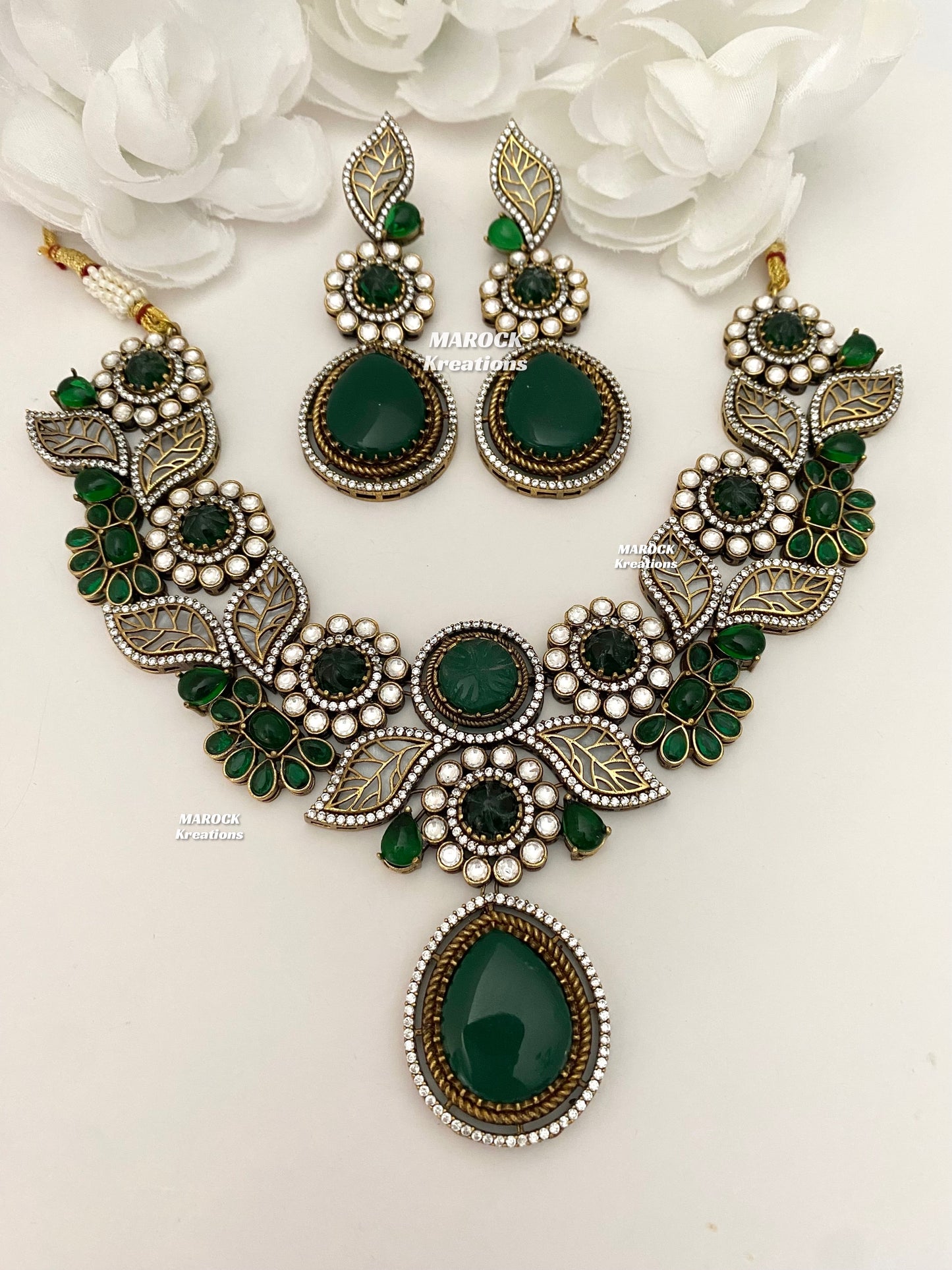 Angela Sabyasachi inspired Premium Quality Moissanite Kundan Necklace set