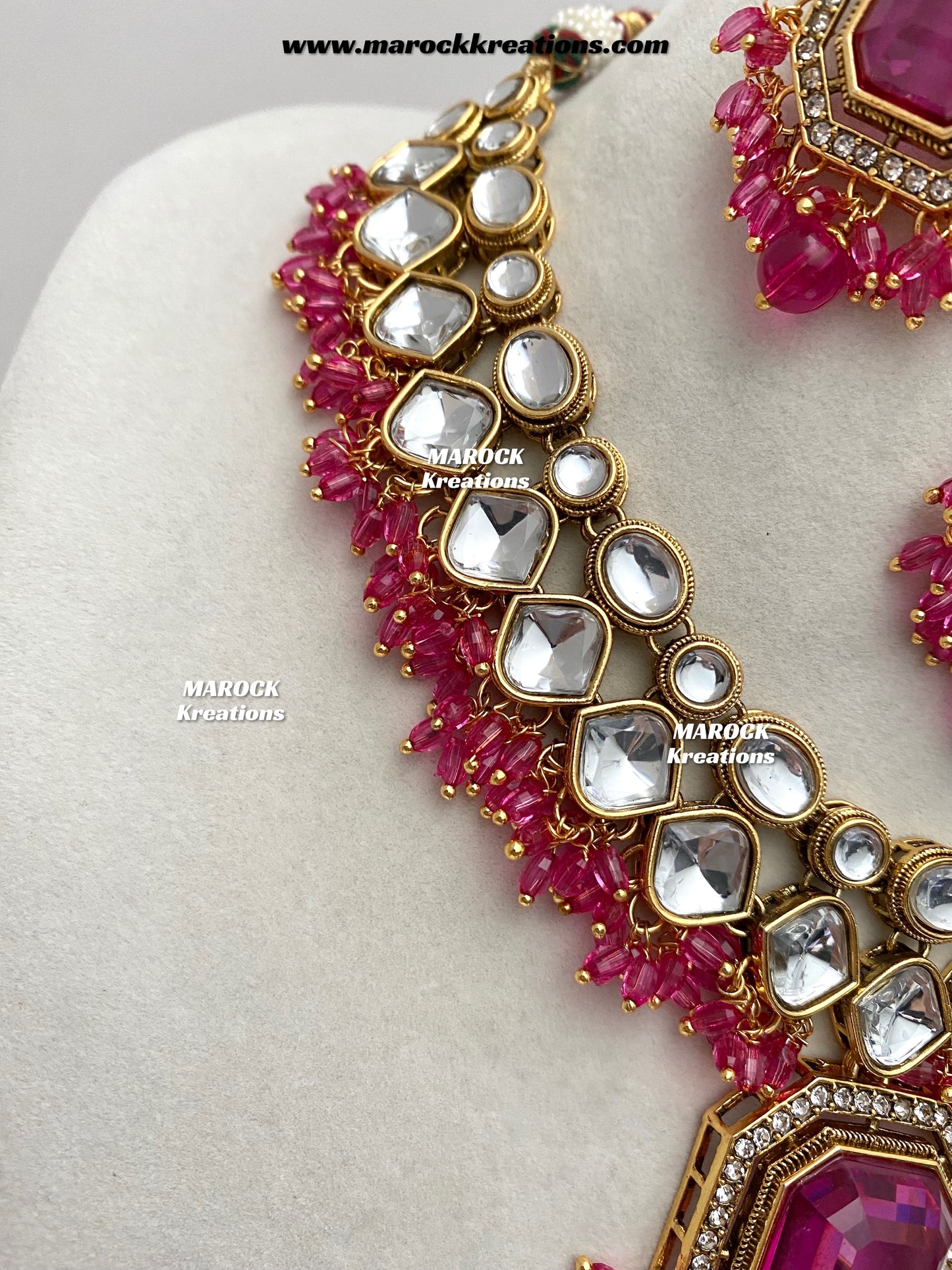 Shabnam Premium Quality Kundan Statement Necklace set