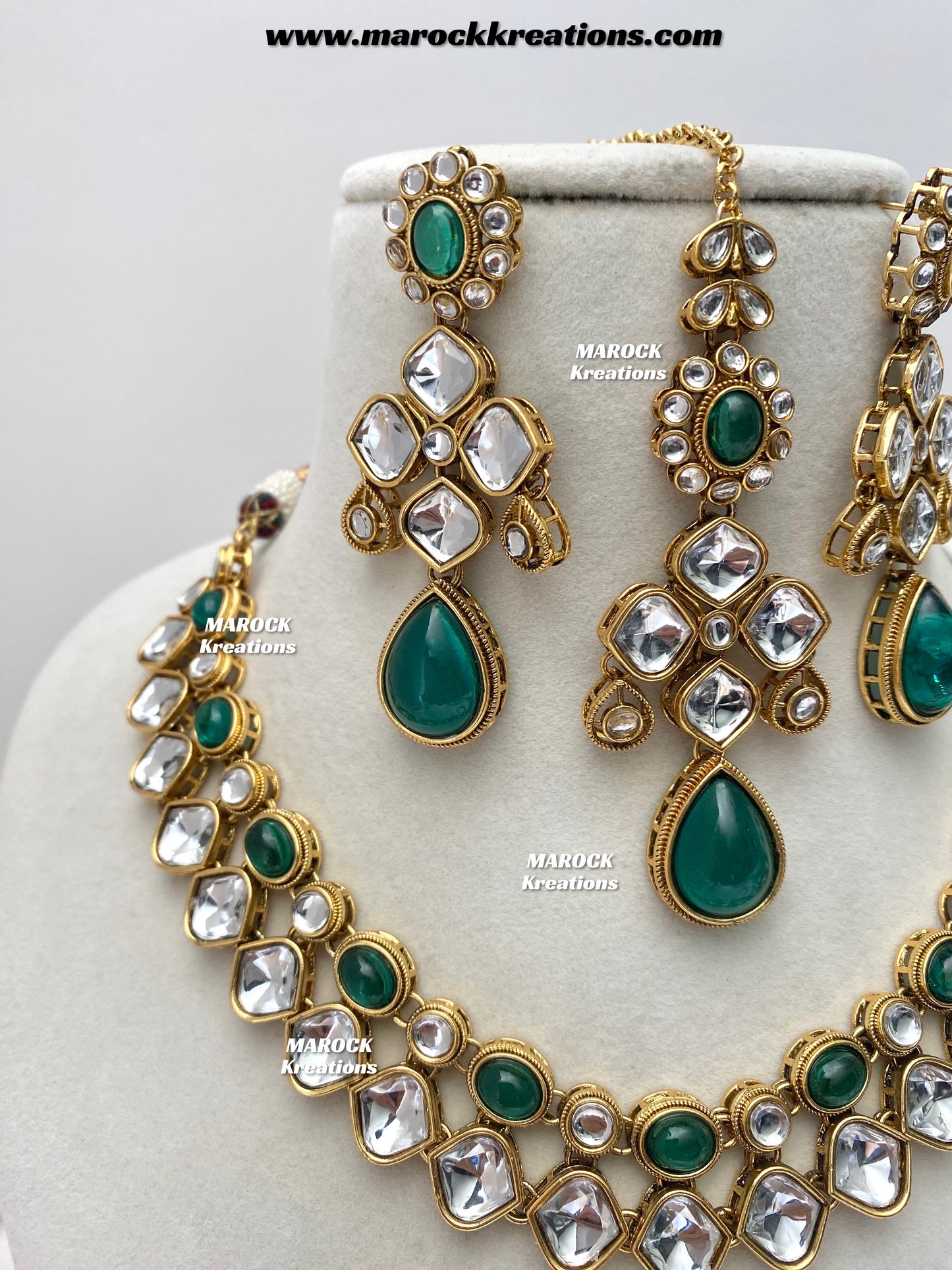 Romana Premium Quality Kundan Statement Necklace set