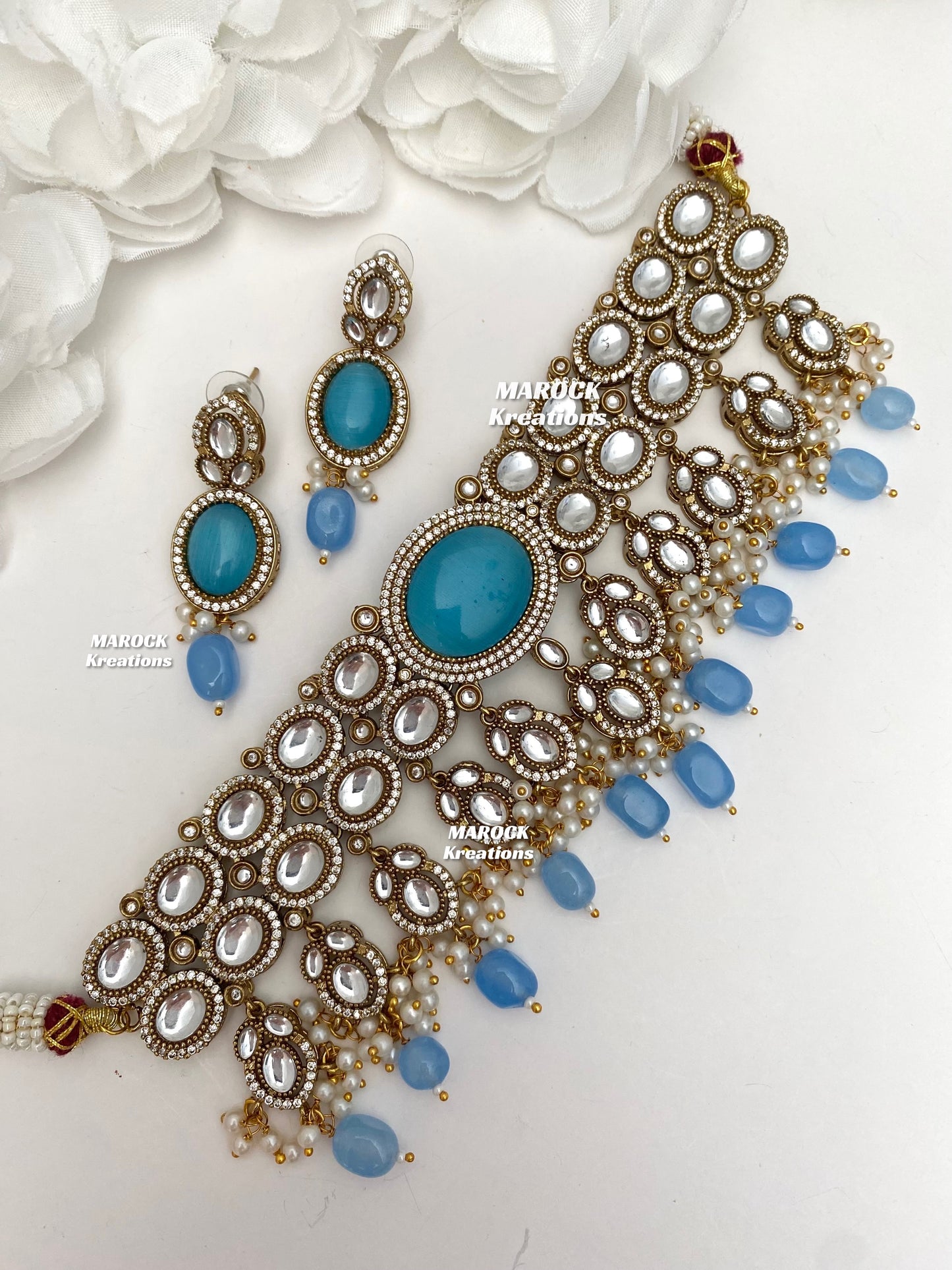 Danica Sabyasachi inspired Premium Quality Moissanite Kundan Statement Choker set