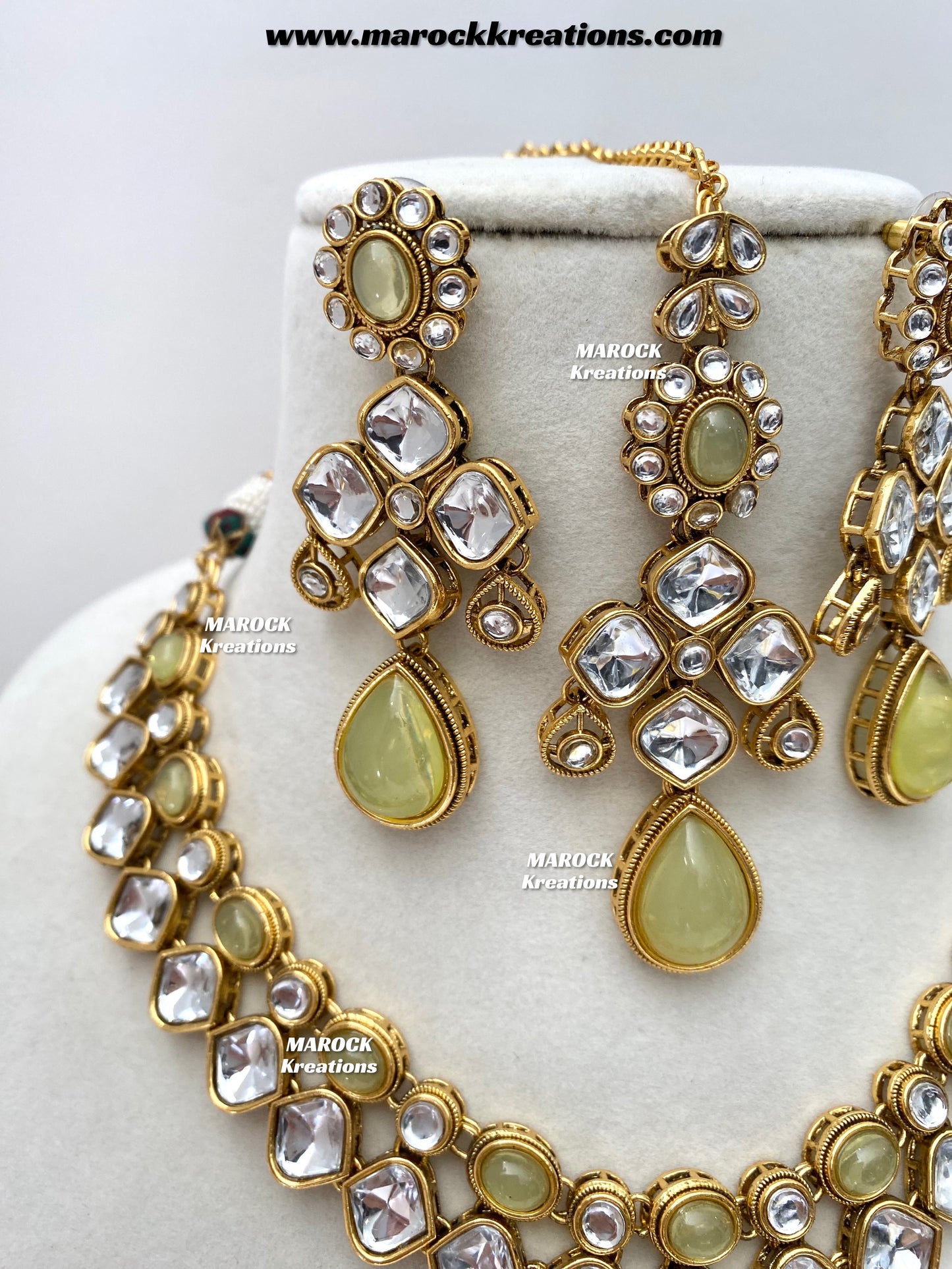 Romana Premium Quality Kundan Statement Necklace set