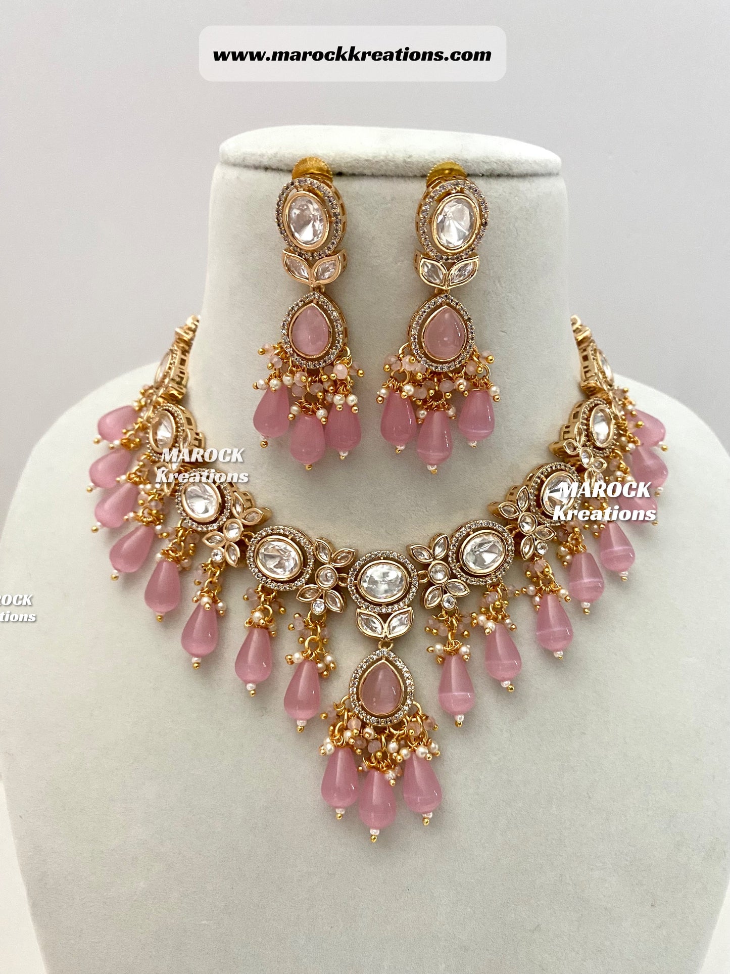 Premium Quality Tyani inspired Kundan gold plated Necklace set