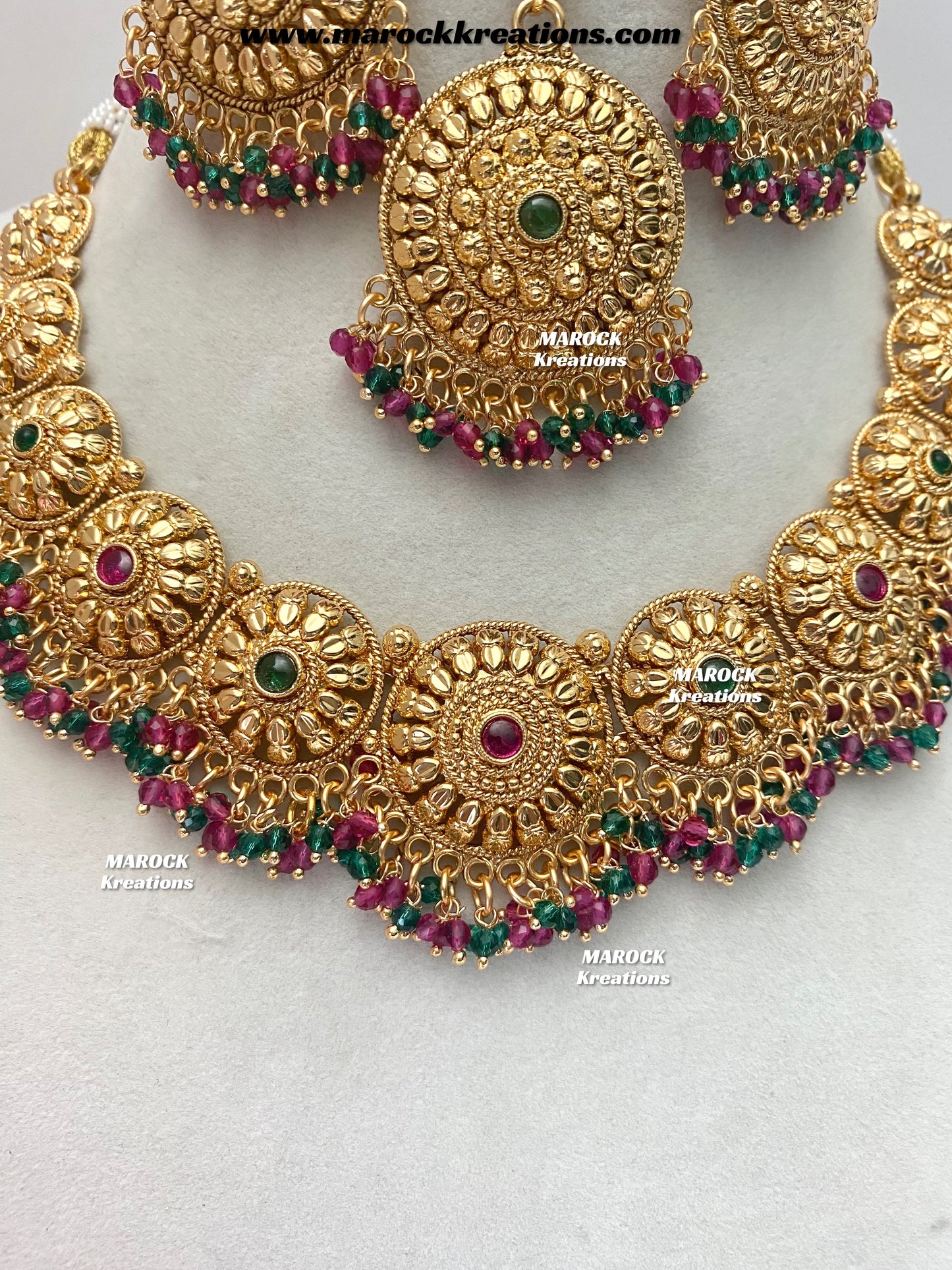 Roxana Premium Quality Gold Plated necklace set