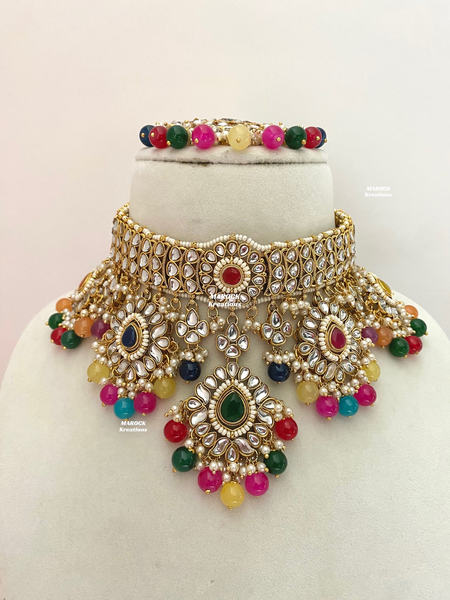 Bhavika Premium Quality Kundan choker/Necklace set